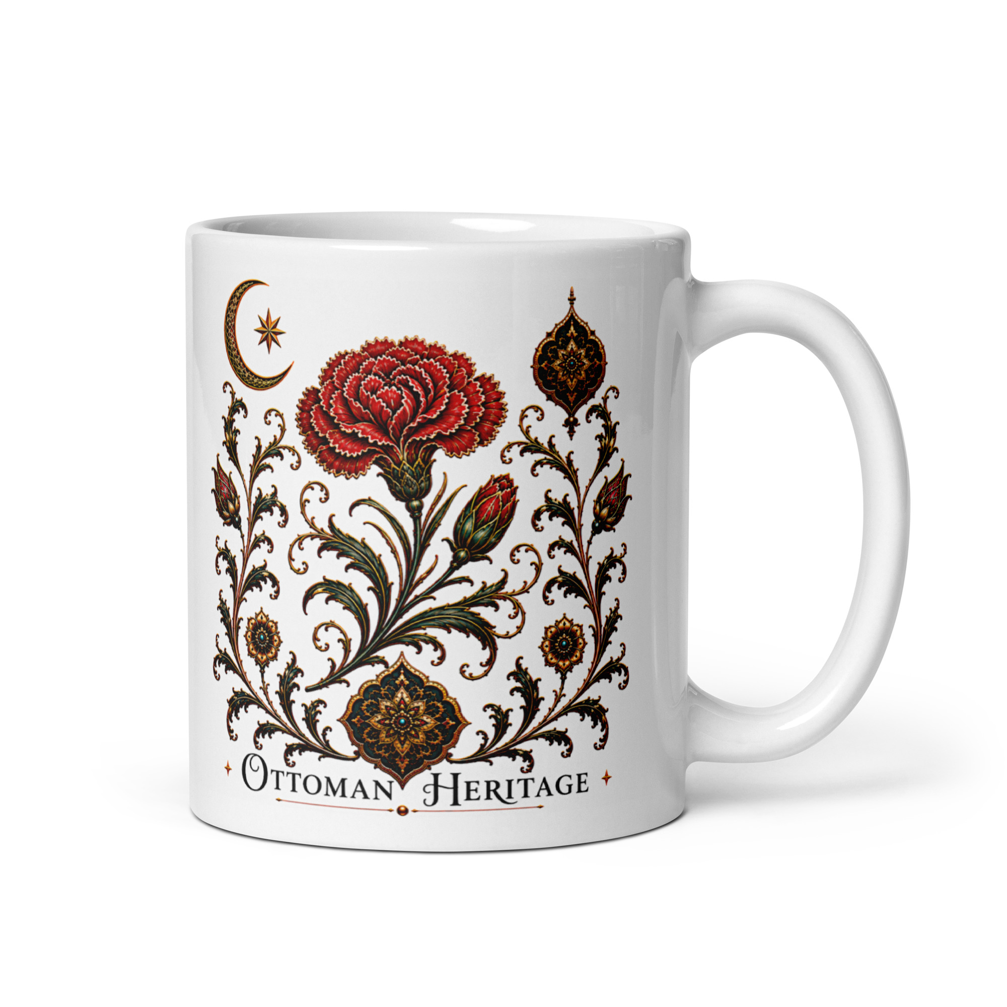 Kaffeetasse „Ottoman Heritage – Nelke“ – Blütenkunst osmanischer Tradition