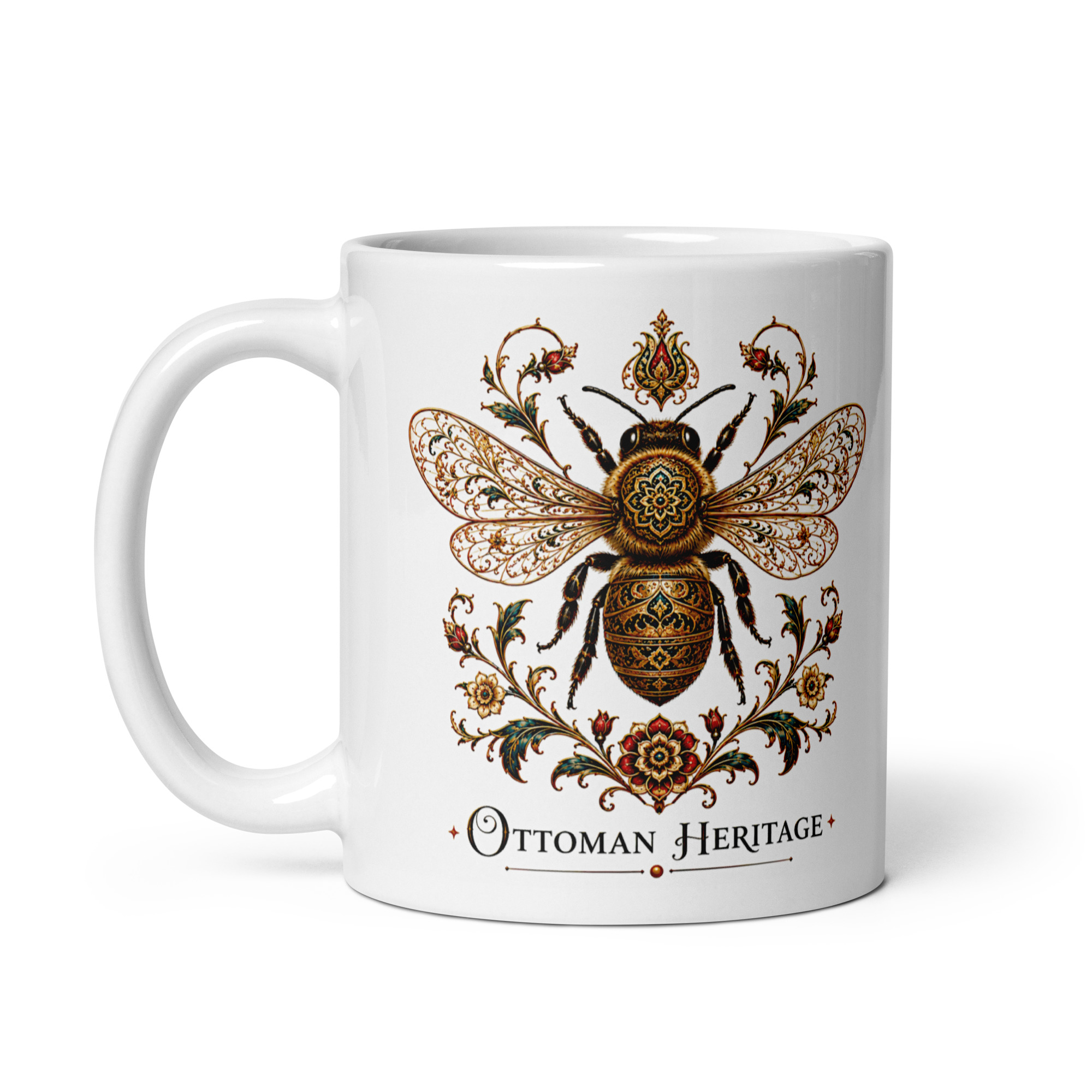 Kaffeetasse „Ottoman Heritage – Osmanische Biene“ – Kunstvoll ornamentiertes Motiv