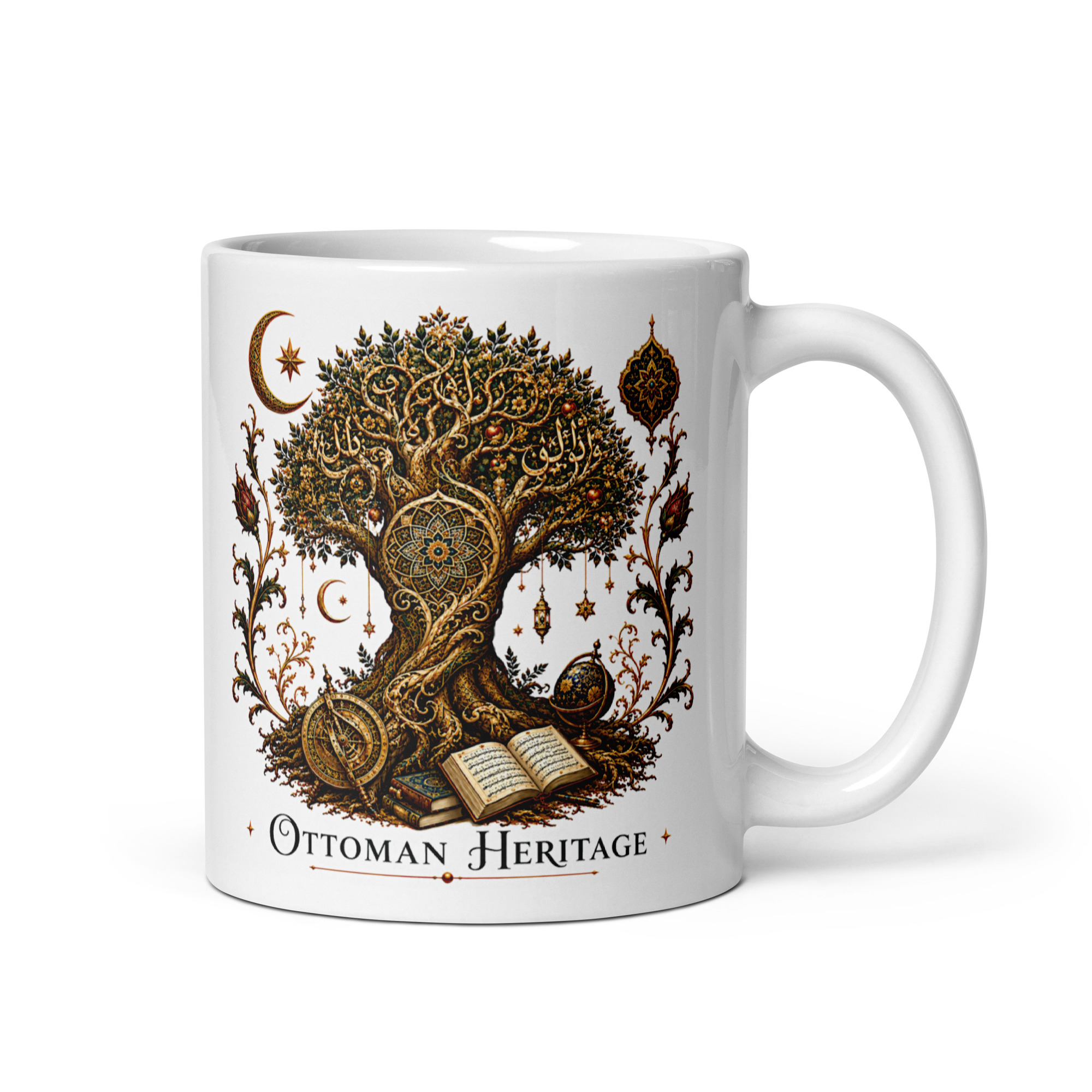 Kaffeetasse „Ottoman Heritage – Baum des Wissens“ – Osmanisch inspirierte Symbol- und Ornamentkunst