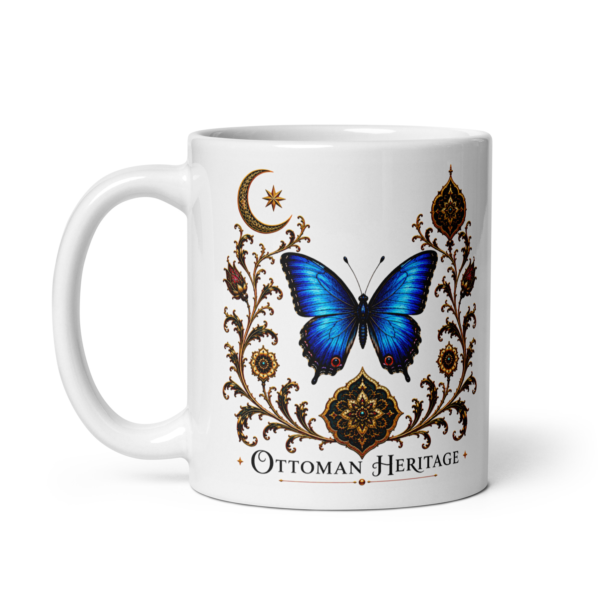 Kaffeetasse „Ottoman Heritage – Blauer Schmetterling“