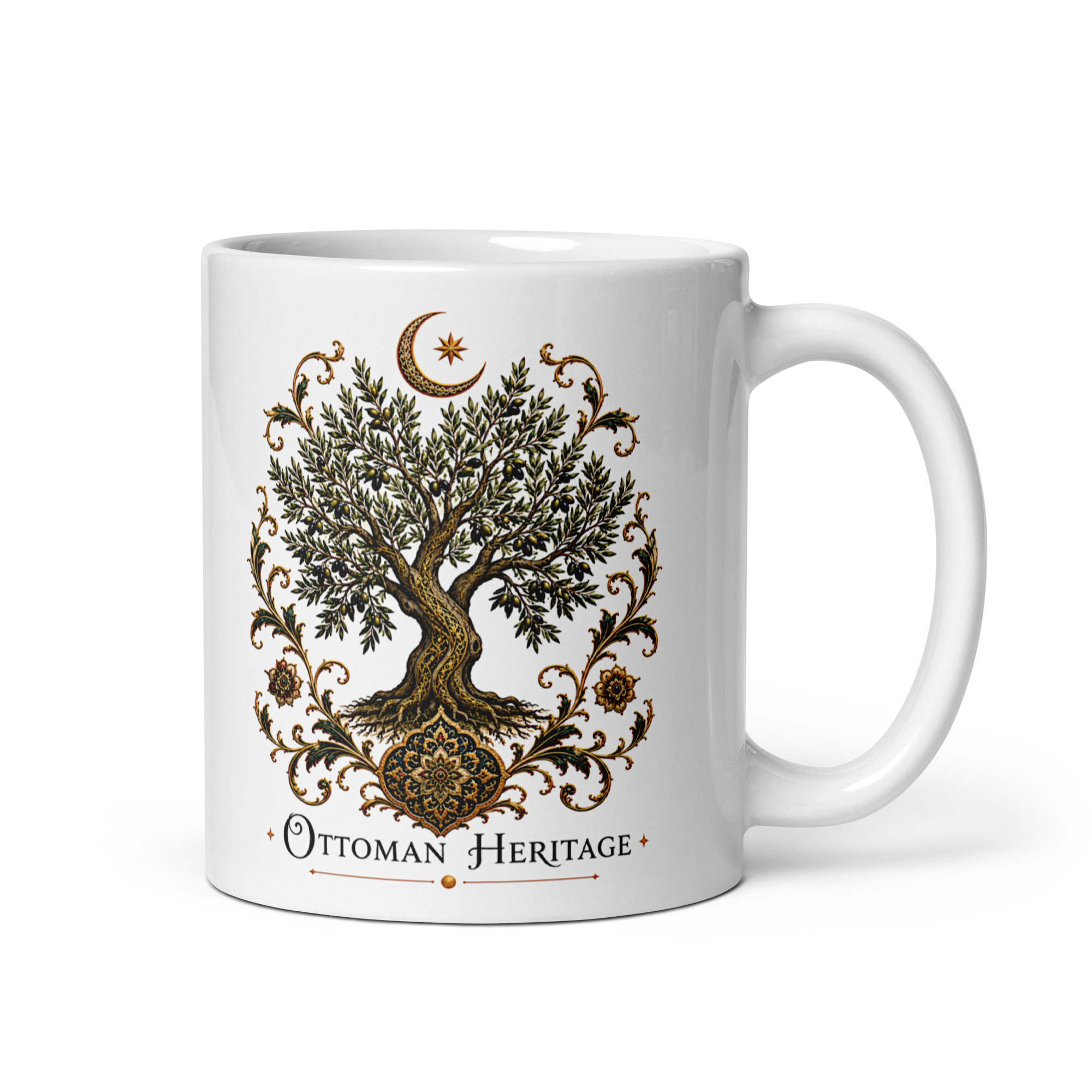 Kaffeetasse „Ottoman Heritage – Olivenbaum“ – Symbol für Frieden und Beständigkeit
