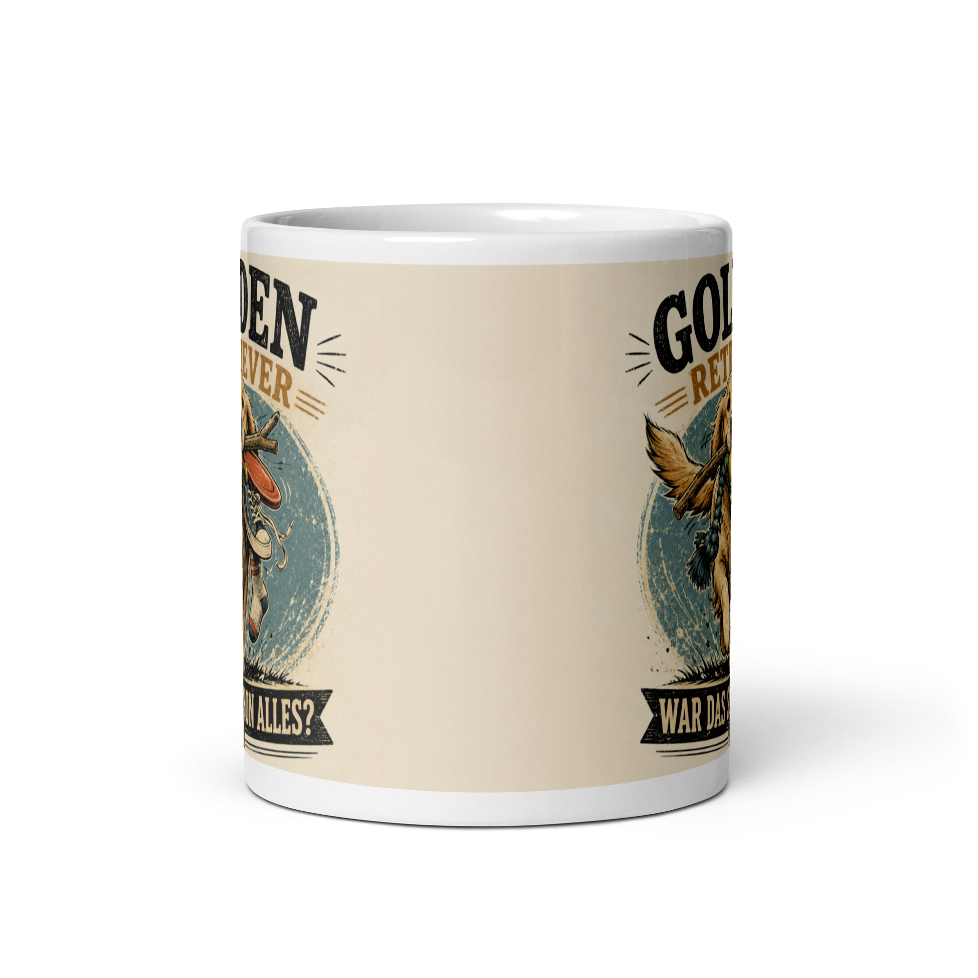 Lustige Golden-Retriever-Tasse "War das schon alles?" - Geschenk für Golden-Retrieverfans & Hundemenschen