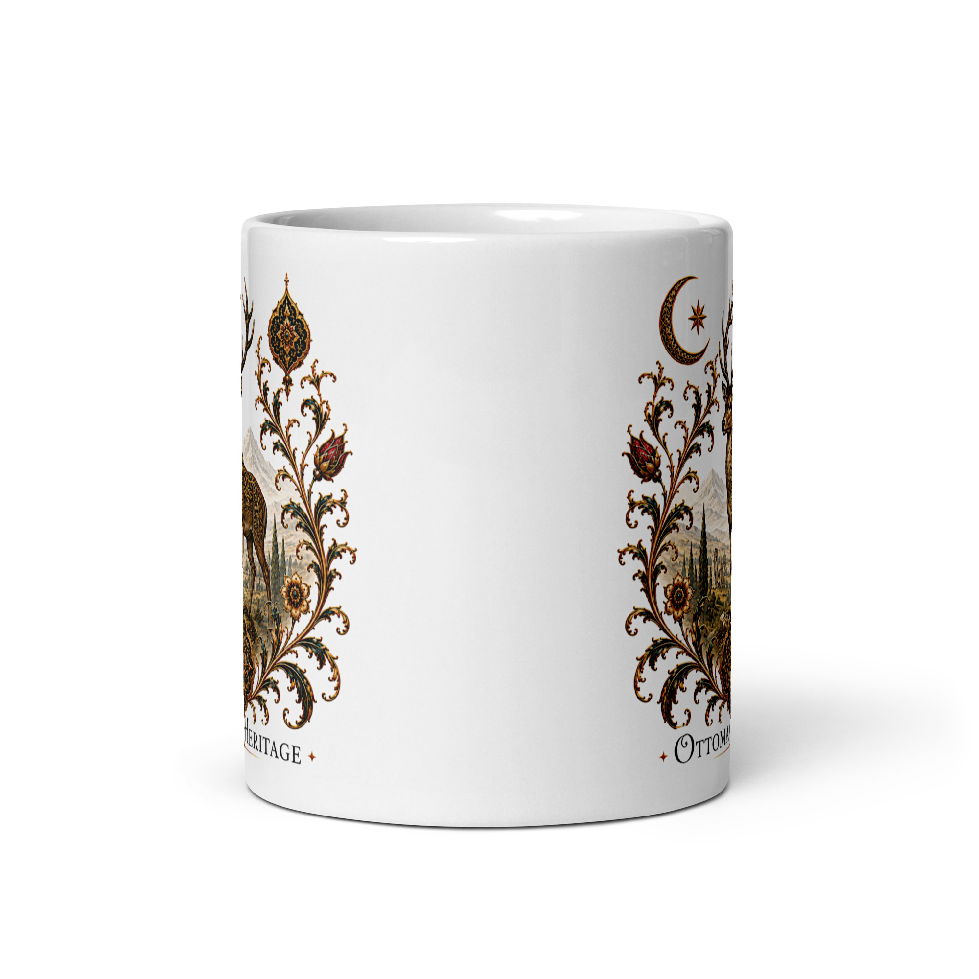 Kaffeetasse „Ottoman Heritage – Hirsch Anatoliens“ – Osmanisch inspiriertes Kunstmotiv