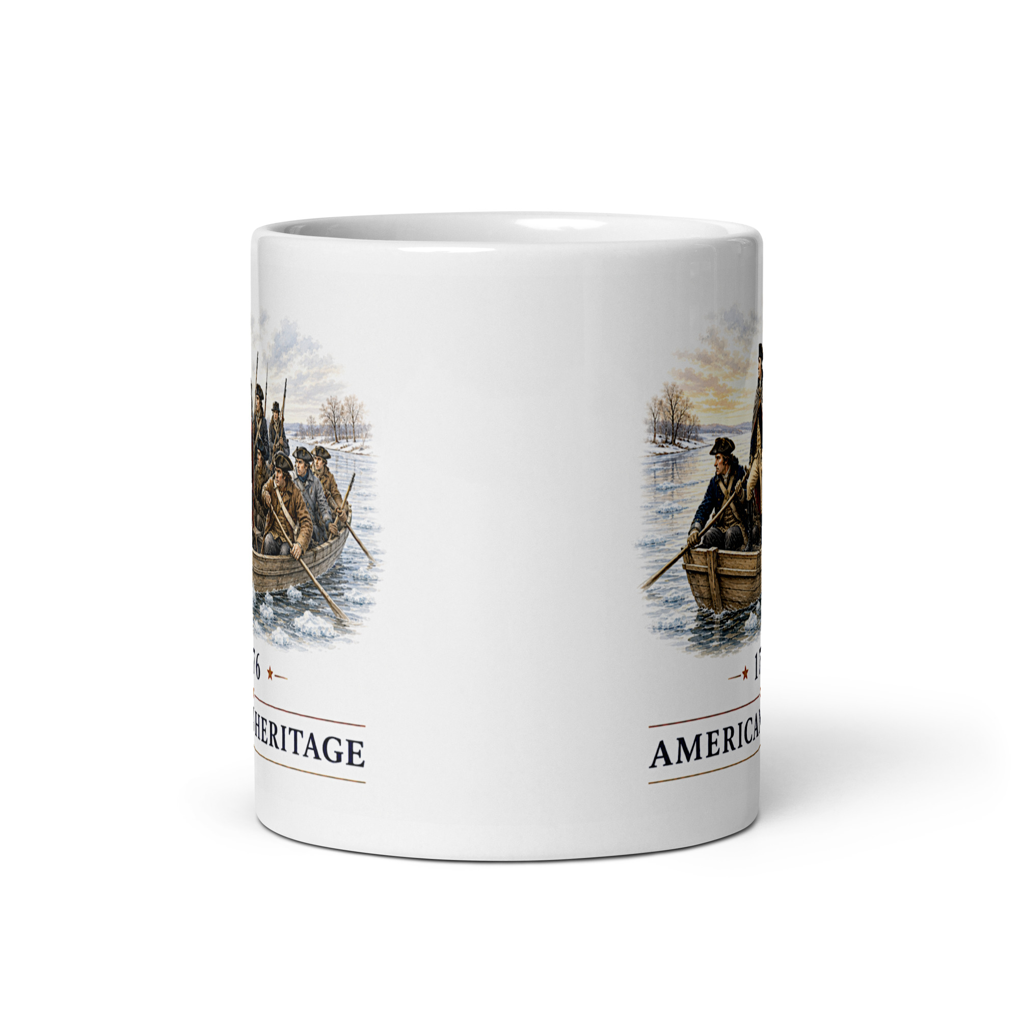 Kaffeetasse „American Heritage – Washington überquert den Delaware 1776“ – Ein Wendepunkt der Amerikanischen Revolution
