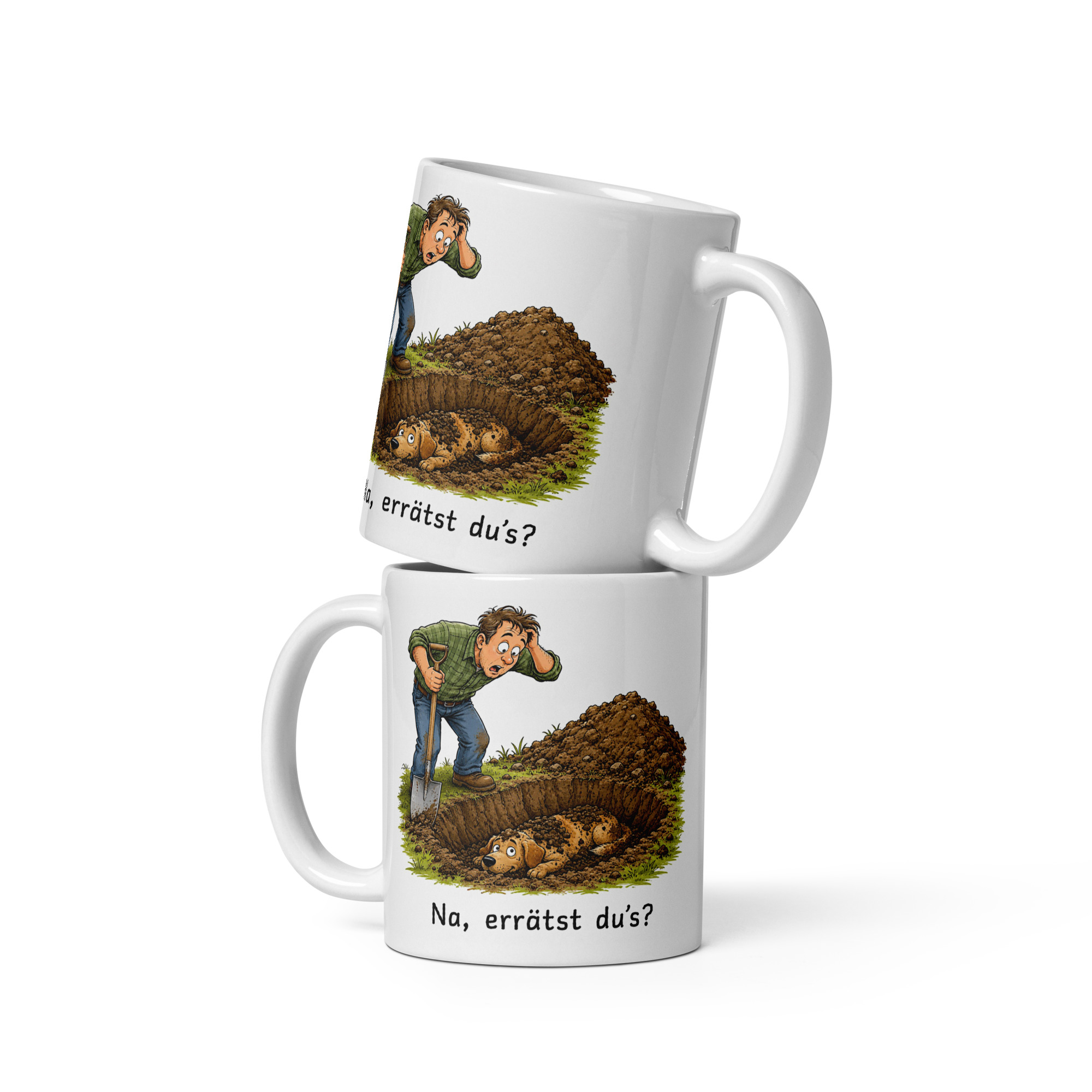 Kaffeetasse „Na, errätst du’s? – Da liegt also der Hund begraben“