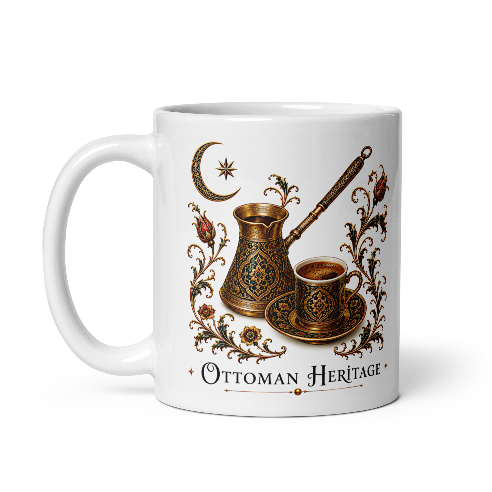 Kaffeetasse „Ottoman Heritage – Osmanische Kaffeekultur“ – Kunstmotiv mit Cezve und Fincan