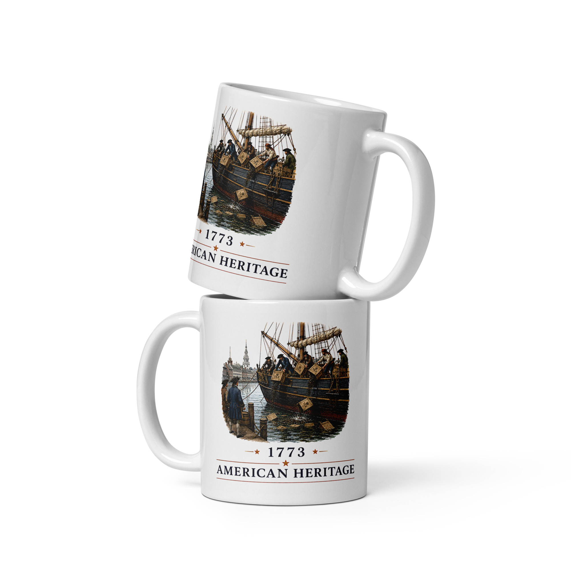 Kaffeetasse „American Heritage – Boston Tea Party 1773“ – Ein Wendepunkt auf dem Weg zur amerikanischen Unabhängigkeit
