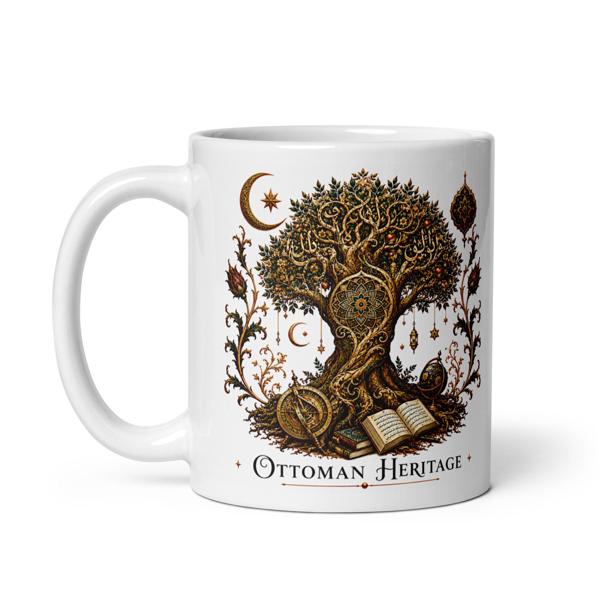 Kaffeetasse „Ottoman Heritage – Baum des Wissens“ – Osmanisch inspirierte Symbol- und Ornamentkunst