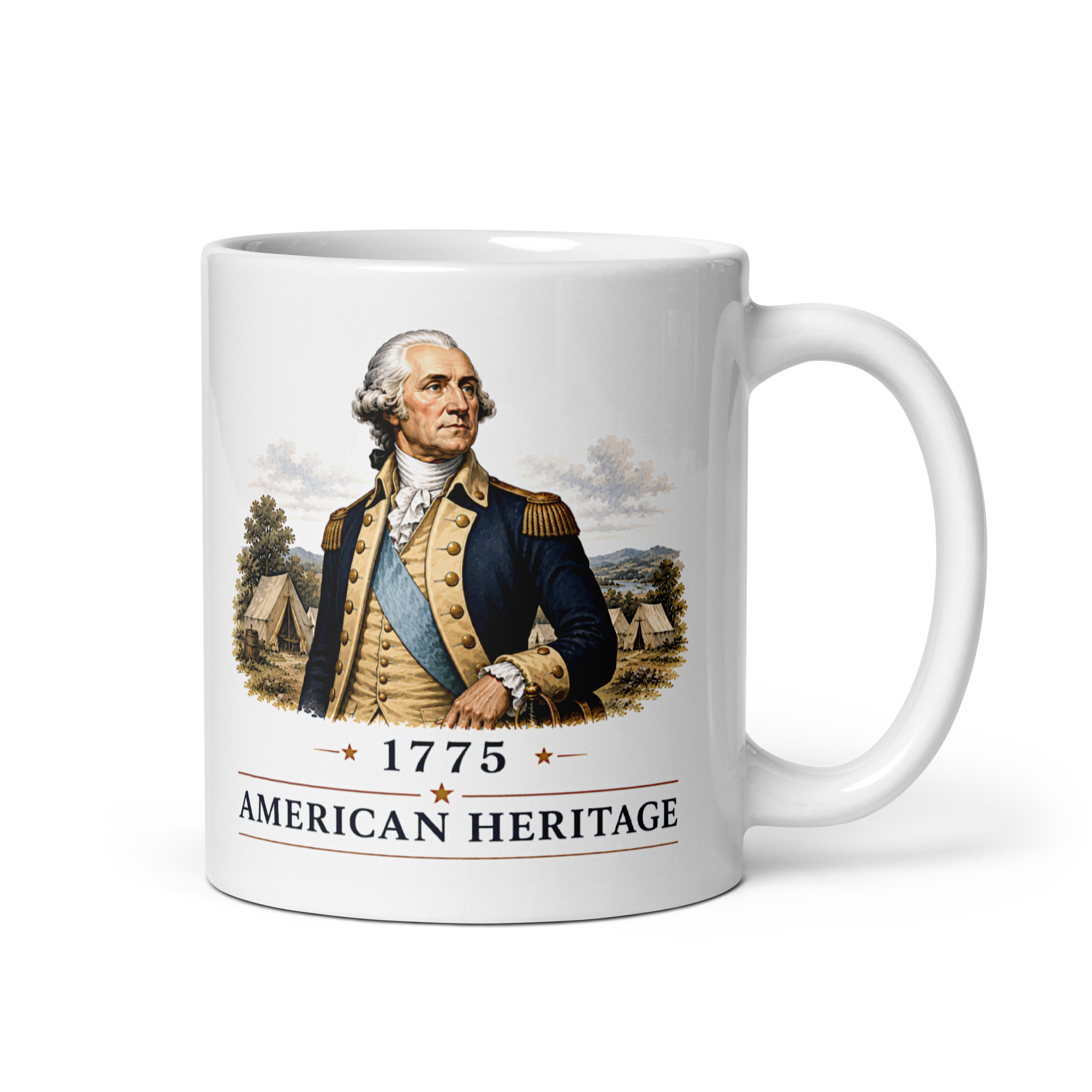 Kaffeetasse „American Heritage – George Washington 1775“ – Oberbefehlshaber der Kontinentalarmee