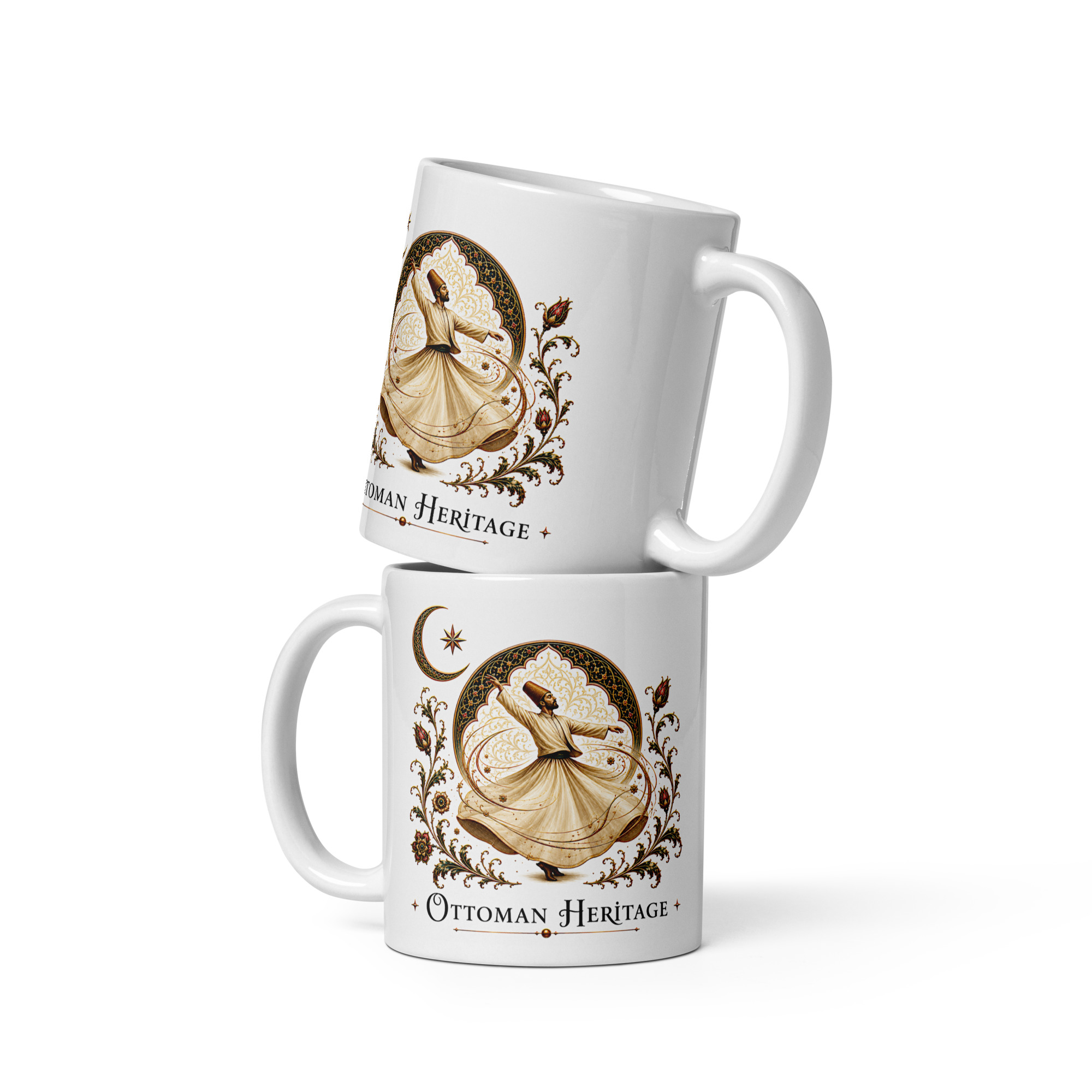 Kaffeetasse „Ottoman Heritage – Tanzender Derwisch“ – Osmanisch inspiriertes Kunstmotiv