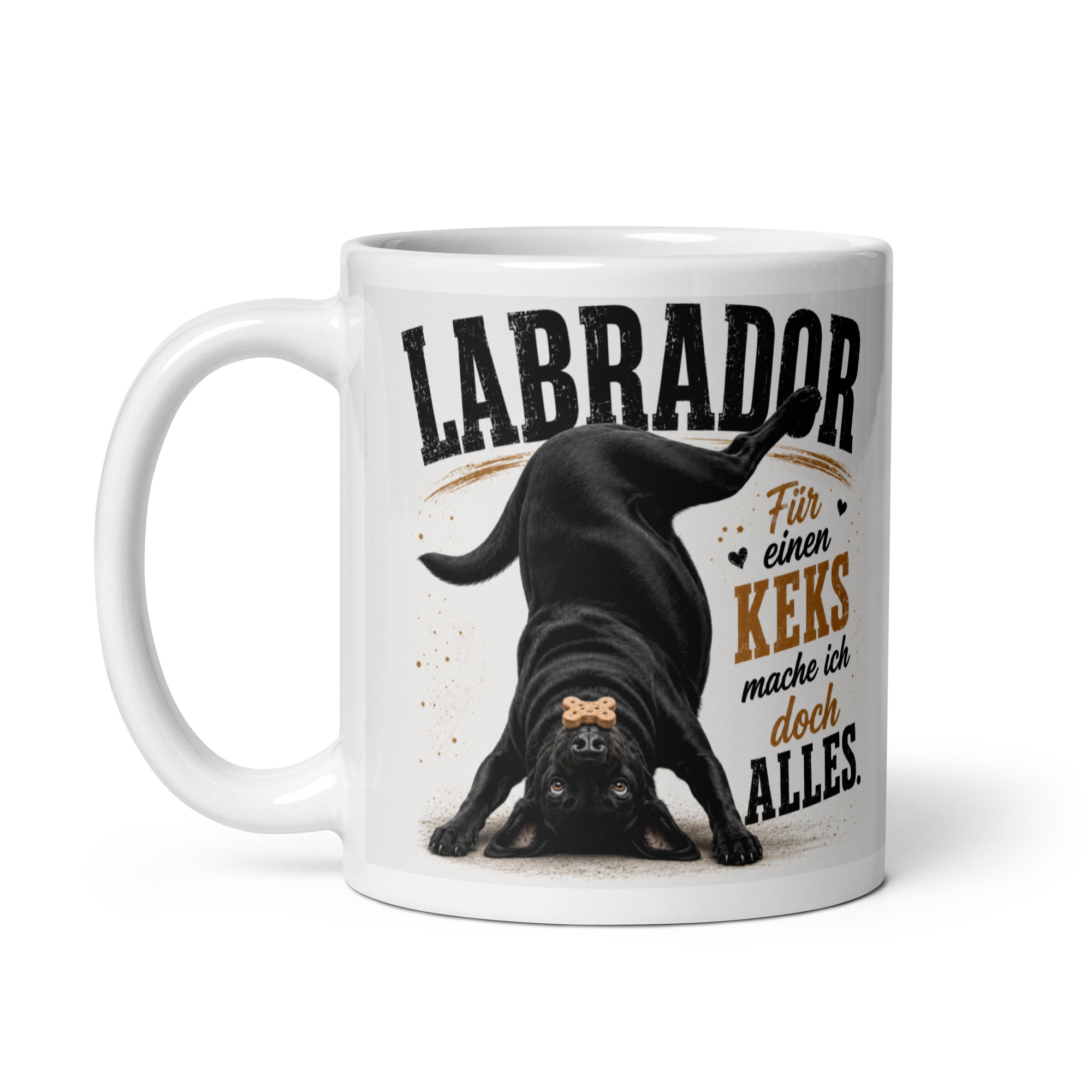 Lustige Labrador Tasse "Für einen Keks mache ich doch alles" - Geschenk für Labradorfans & Hundemenschen