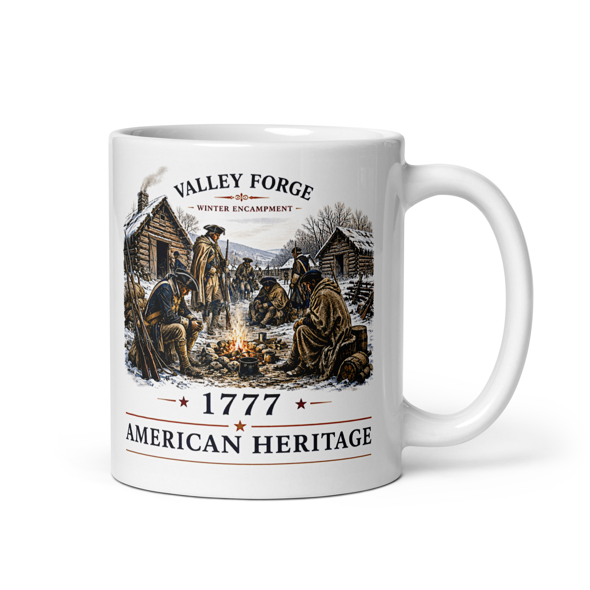Kaffeetasse „American Heritage – Valley Forge 1777“ – Winterlager der Kontinentalarmee