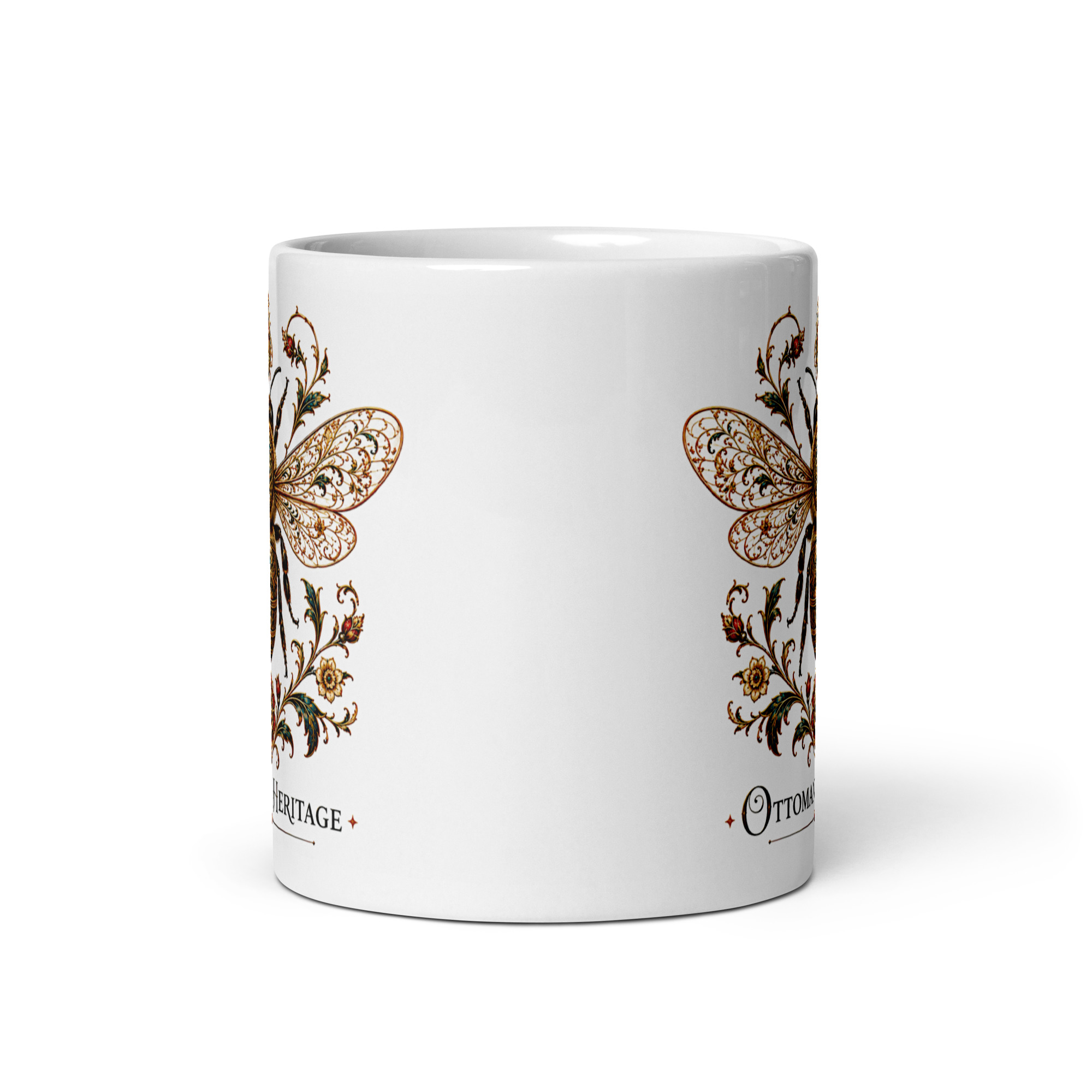 Kaffeetasse „Ottoman Heritage – Osmanische Biene“ – Kunstvoll ornamentiertes Motiv