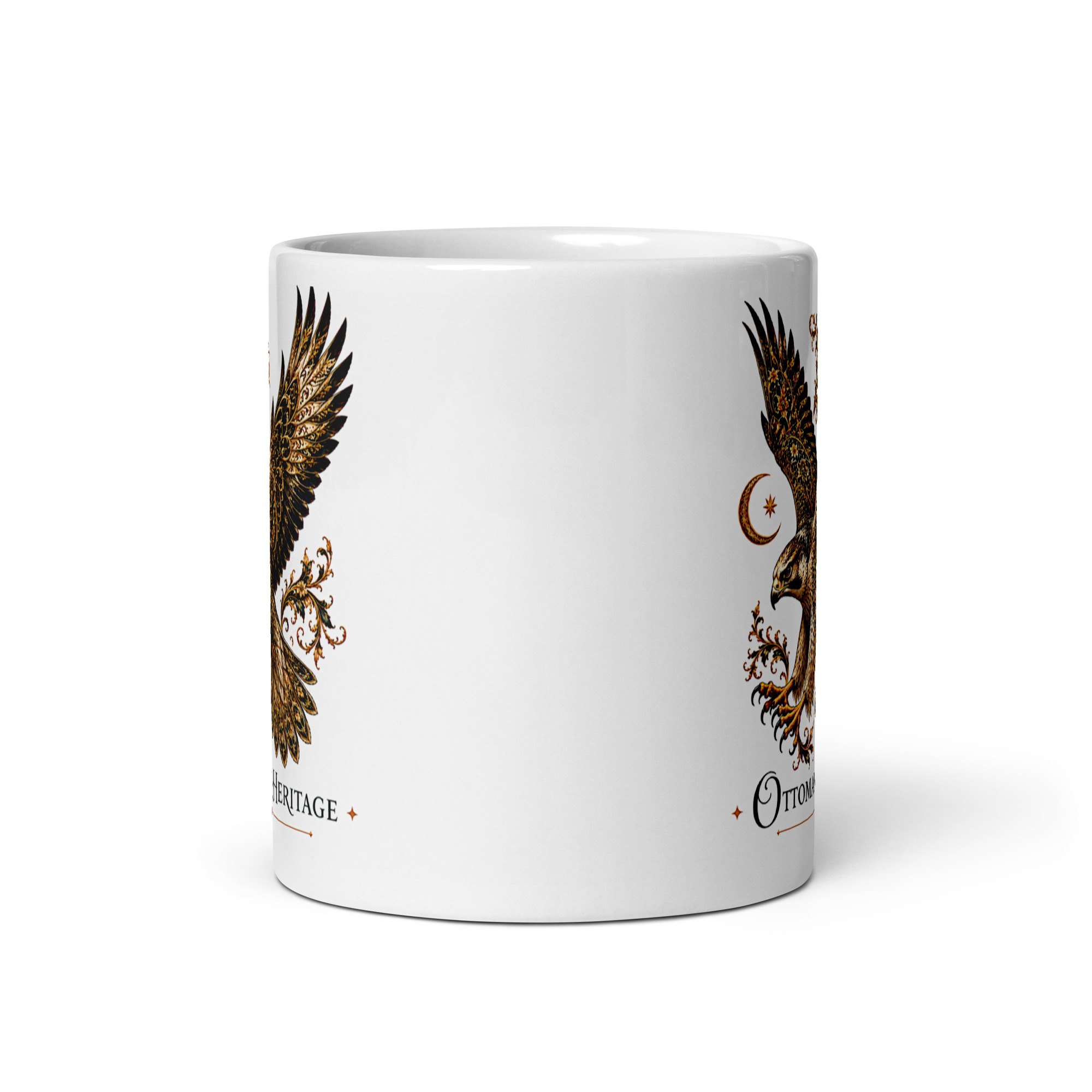 Kaffeetasse „Ottoman Heritage – Osmanischer Adler“ – Osmanisch inspiriertes Kunstmotiv