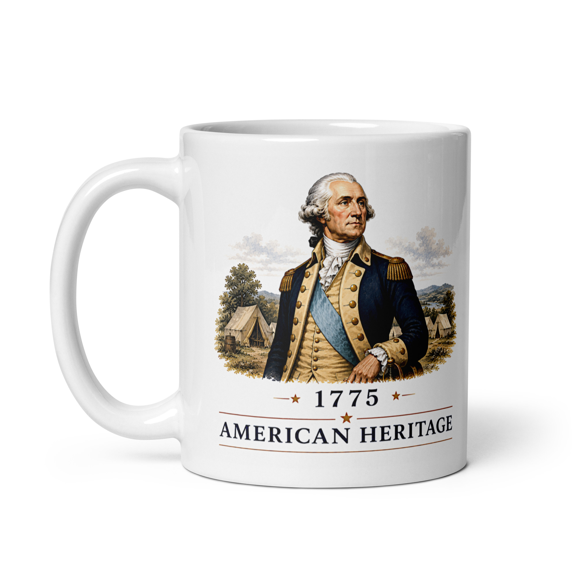 Kaffeetasse „American Heritage – George Washington 1775“ – Oberbefehlshaber der Kontinentalarmee
