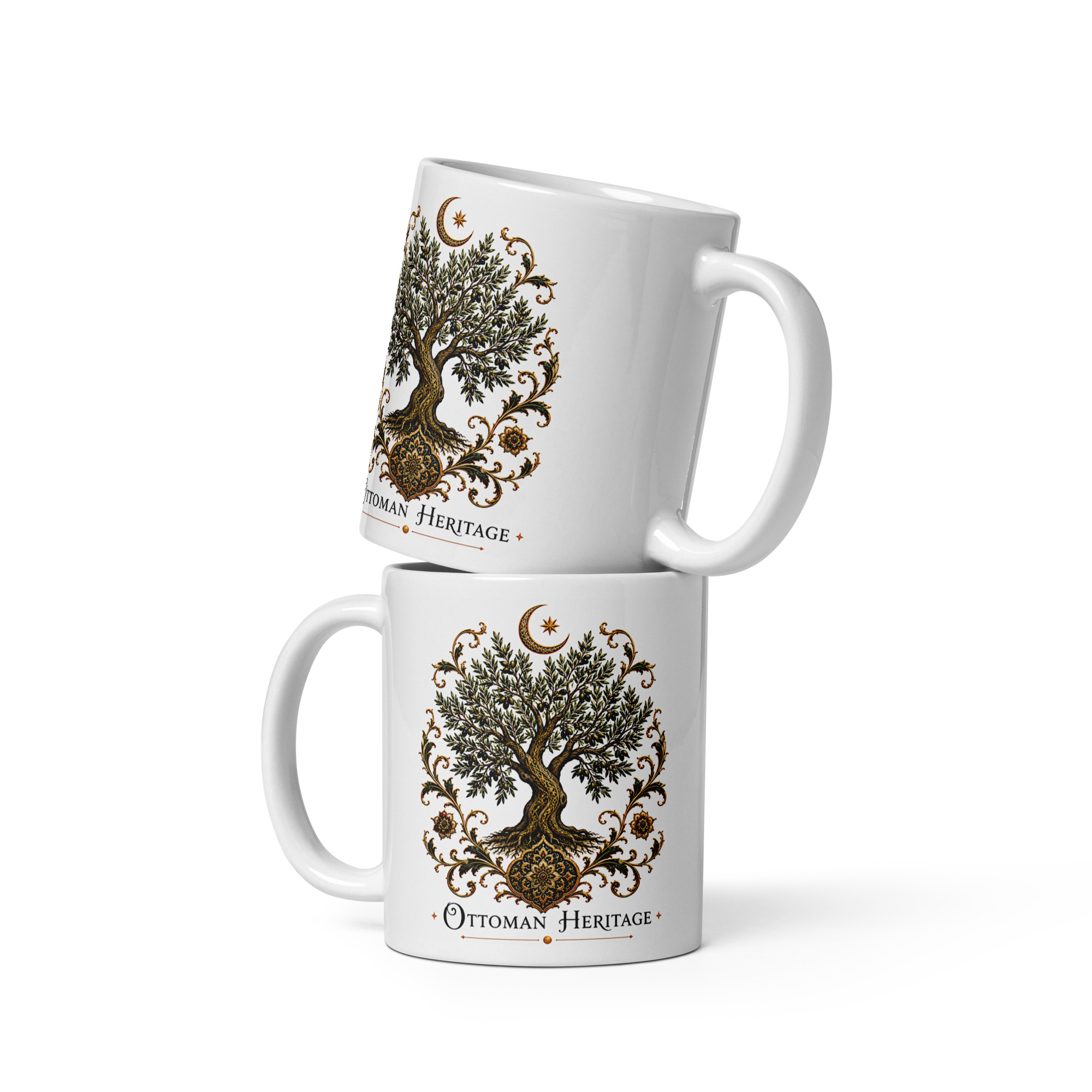 Kaffeetasse „Ottoman Heritage – Olivenbaum“ – Symbol für Frieden und Beständigkeit