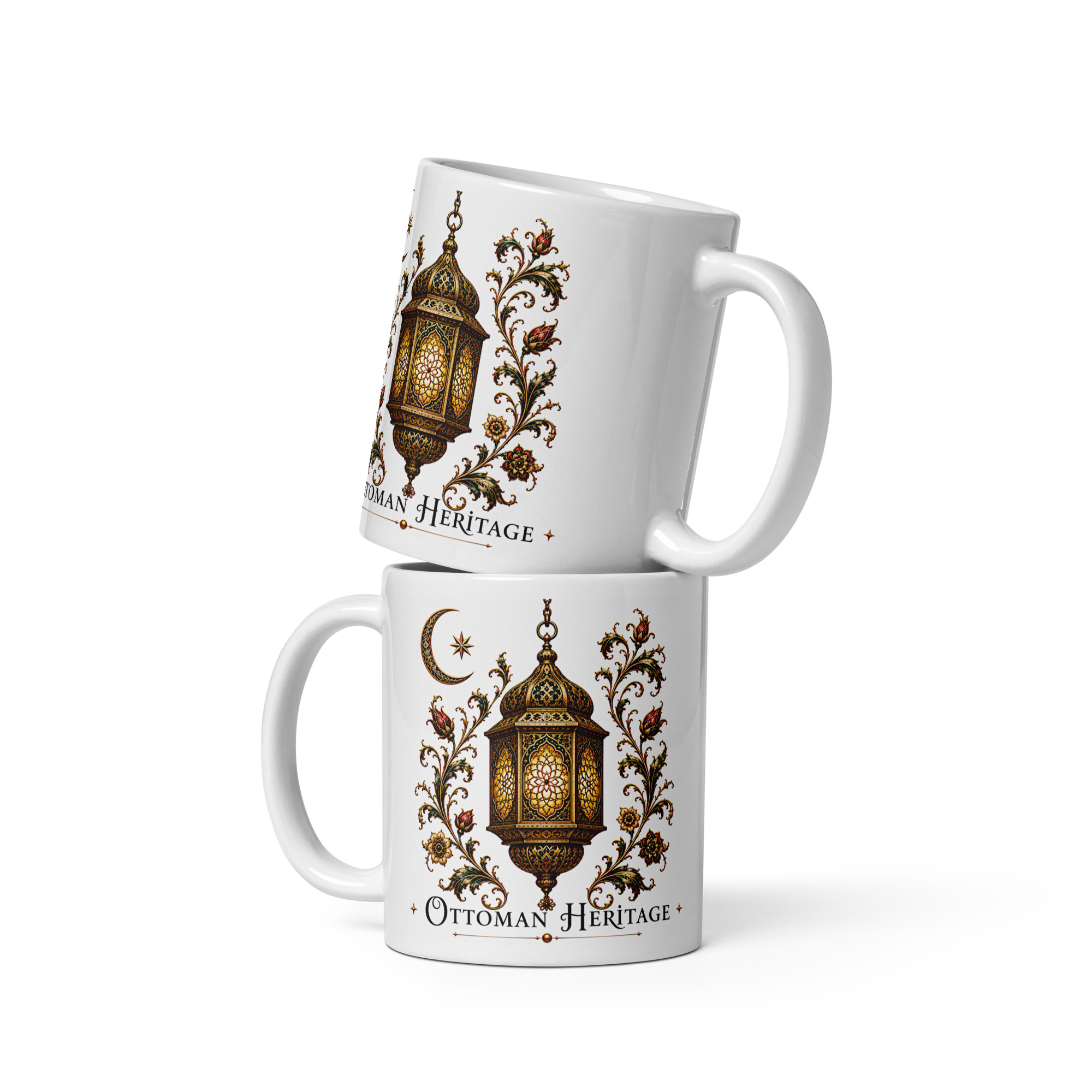 Kaffeetasse „Ottoman Heritage – Osmanische Laterne“ – Prachtvolles Kunstmotiv mit orientalischer Ornamentik