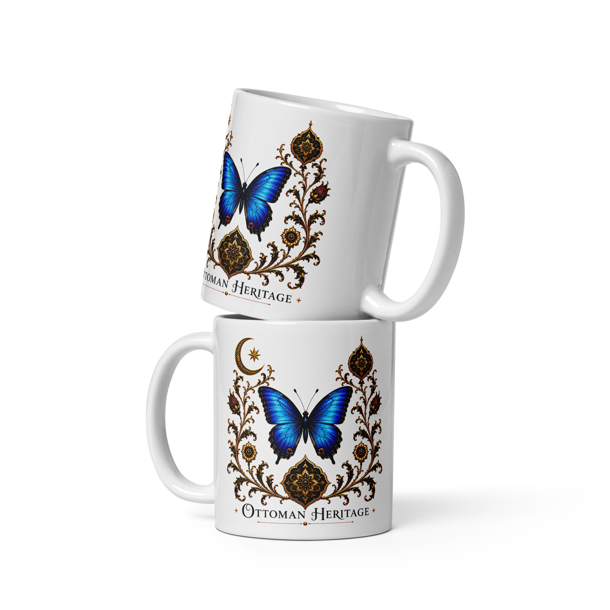 Kaffeetasse „Ottoman Heritage – Blauer Schmetterling“