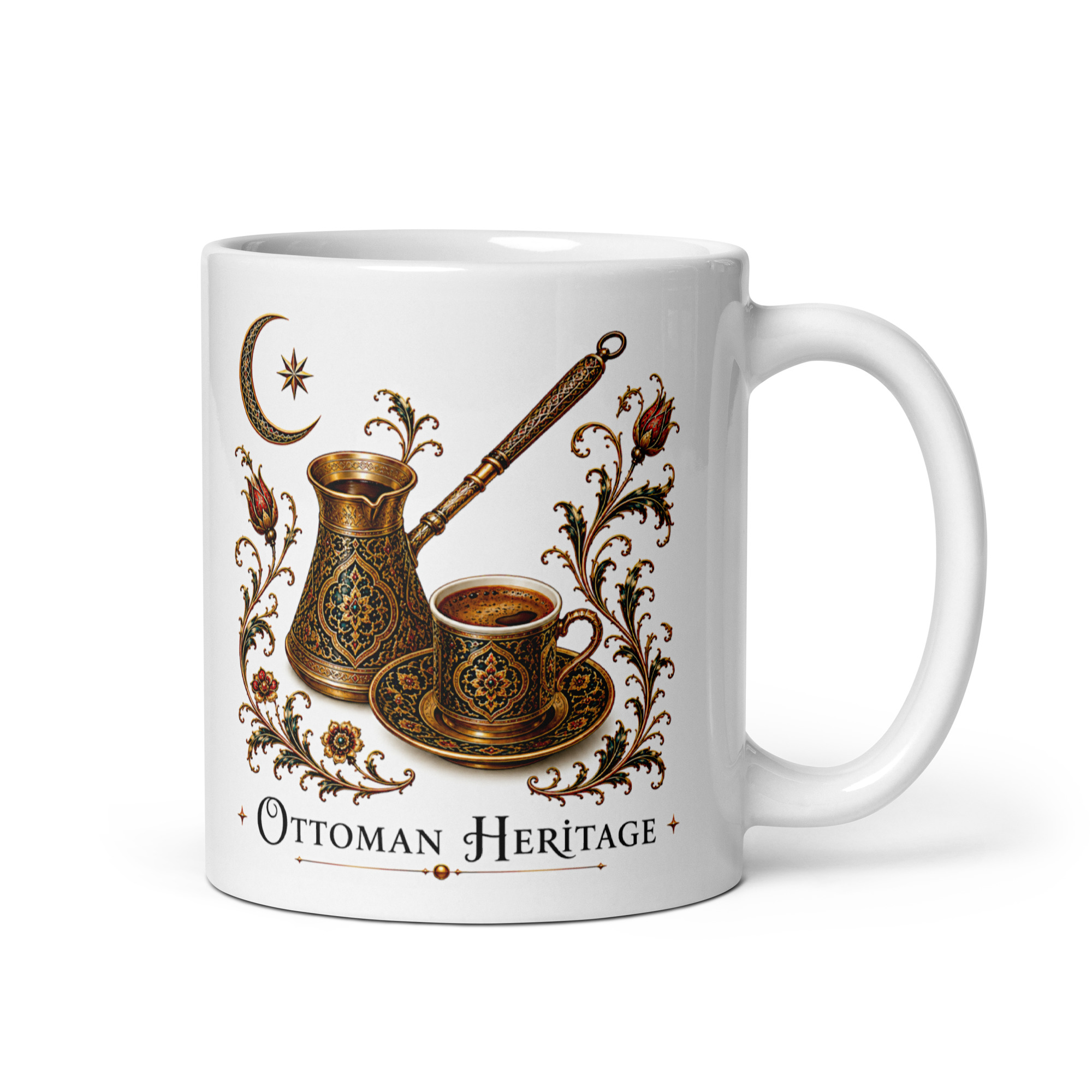 Kaffeetasse „Ottoman Heritage – Osmanische Kaffeekultur“ – Kunstmotiv mit Cezve und Fincan