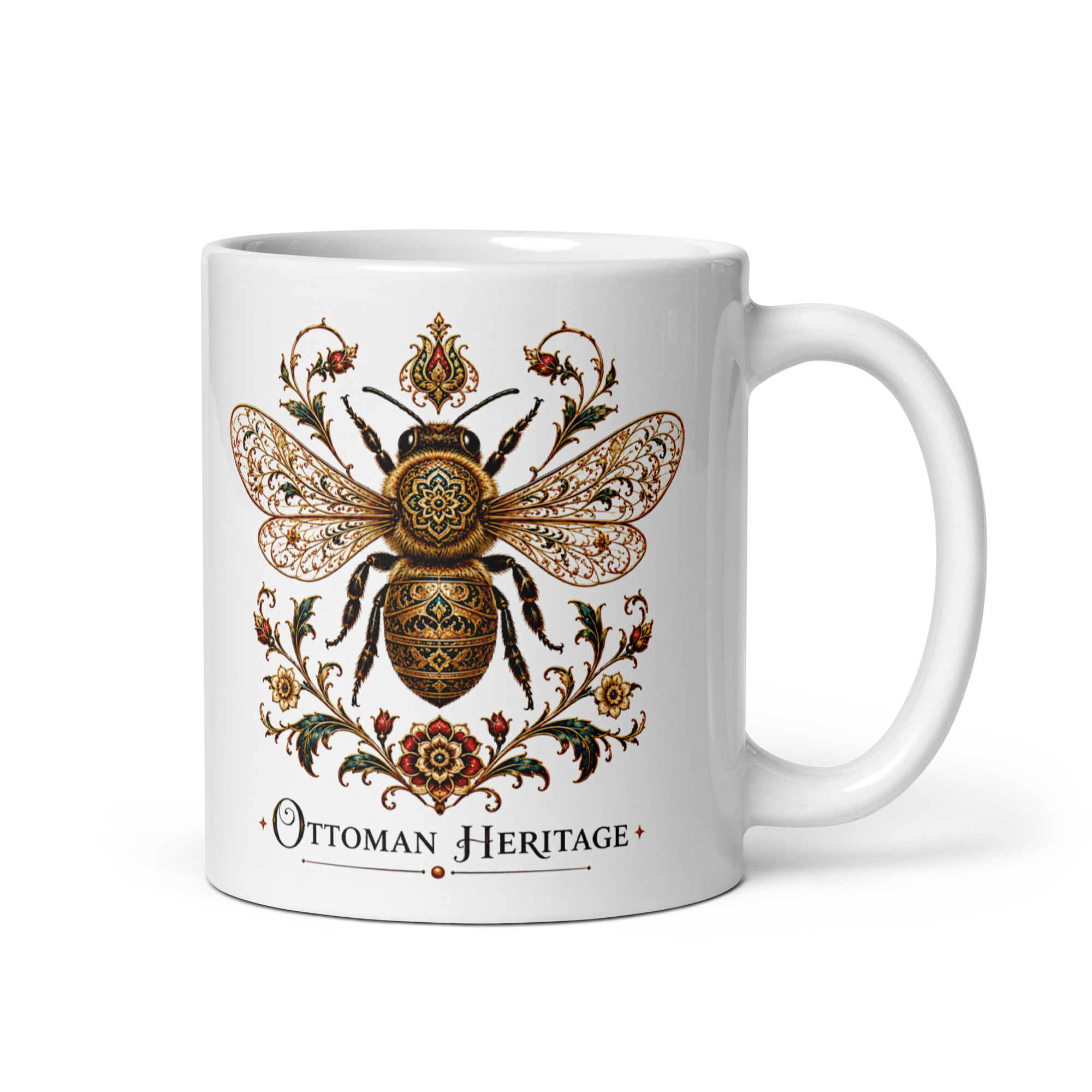 Kaffeetasse „Ottoman Heritage – Osmanische Biene“ – Kunstvoll ornamentiertes Motiv
