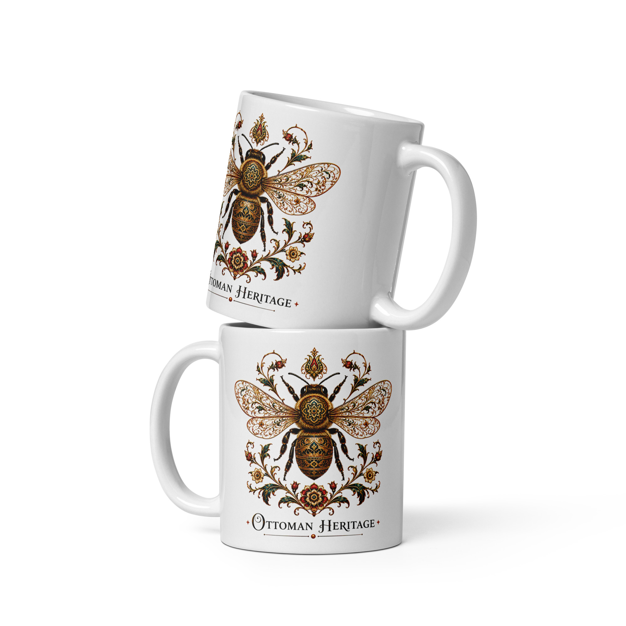 Kaffeetasse „Ottoman Heritage – Osmanische Biene“ – Kunstvoll ornamentiertes Motiv