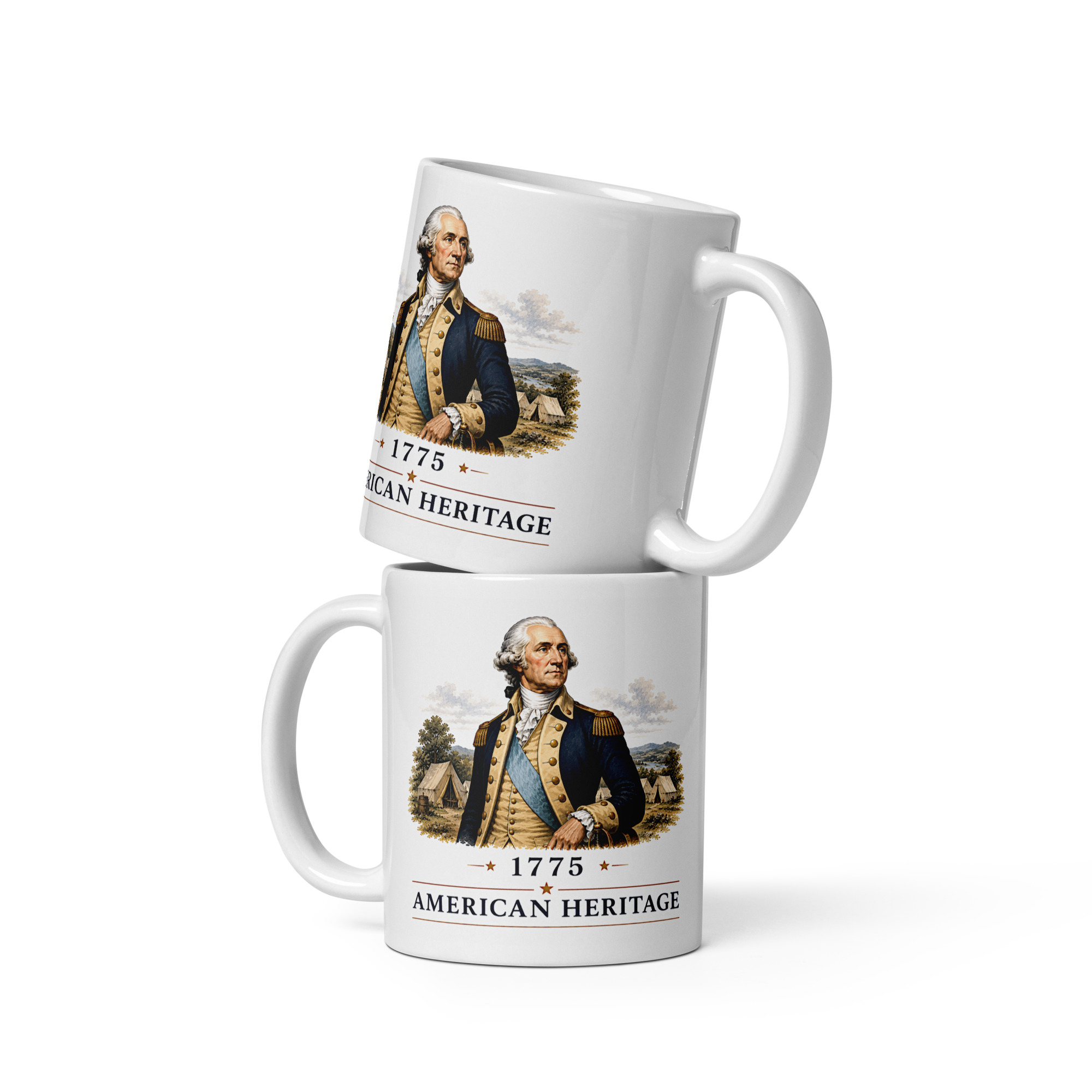 Kaffeetasse „American Heritage – George Washington 1775“ – Oberbefehlshaber der Kontinentalarmee