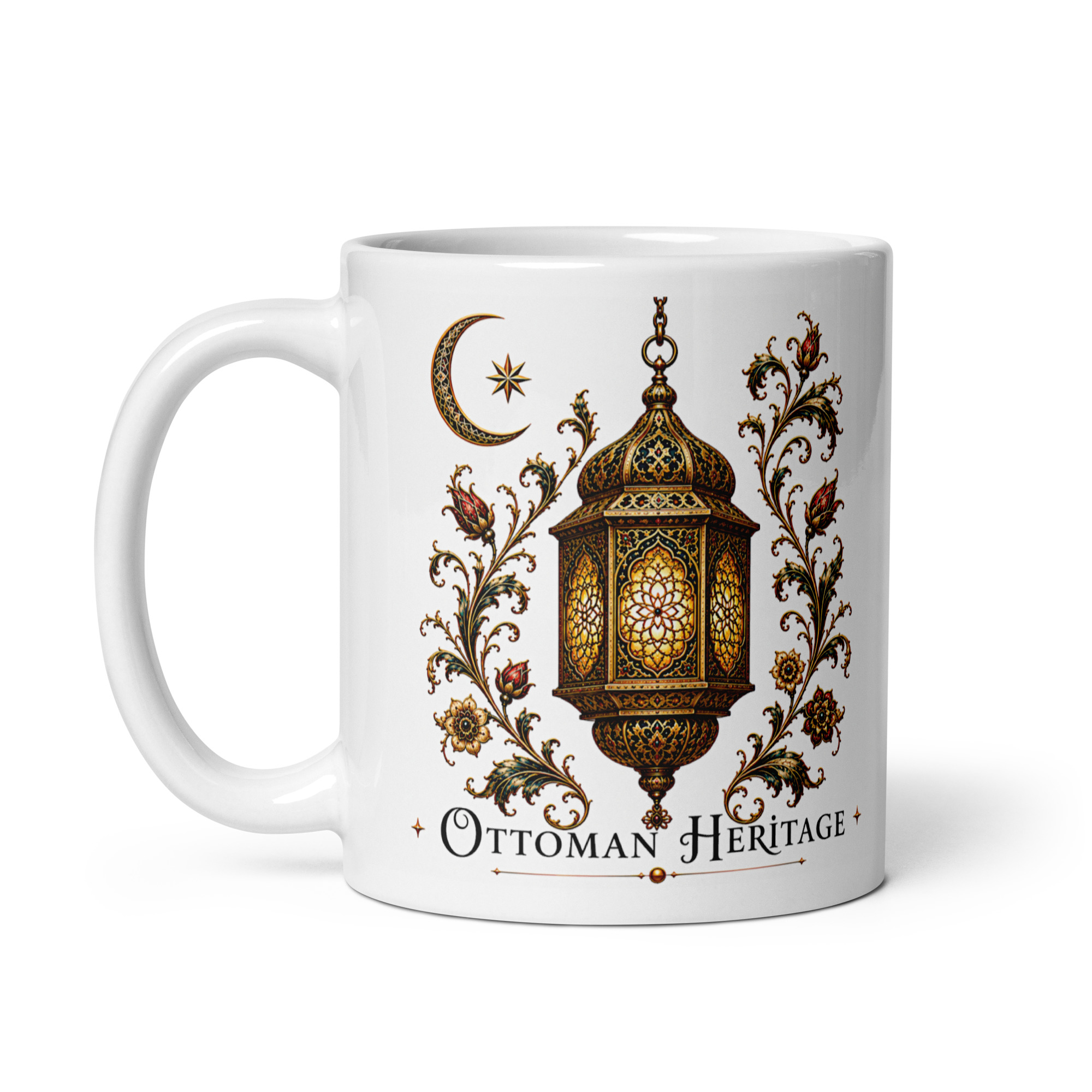 Kaffeetasse „Ottoman Heritage – Osmanische Laterne“ – Prachtvolles Kunstmotiv mit orientalischer Ornamentik