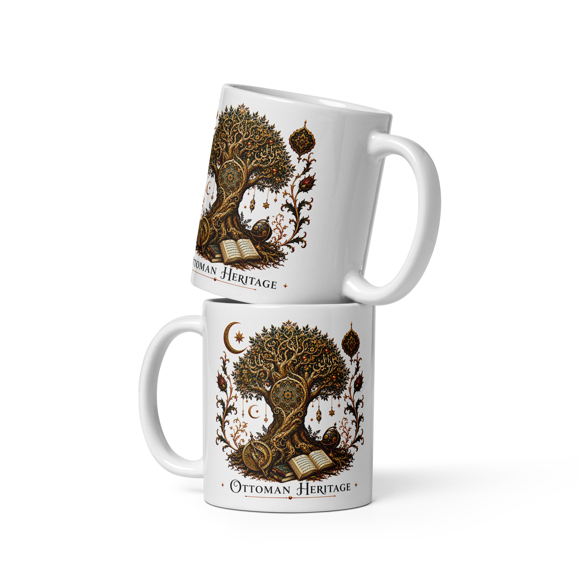 Kaffeetasse „Ottoman Heritage – Baum des Wissens“ – Osmanisch inspirierte Symbol- und Ornamentkunst
