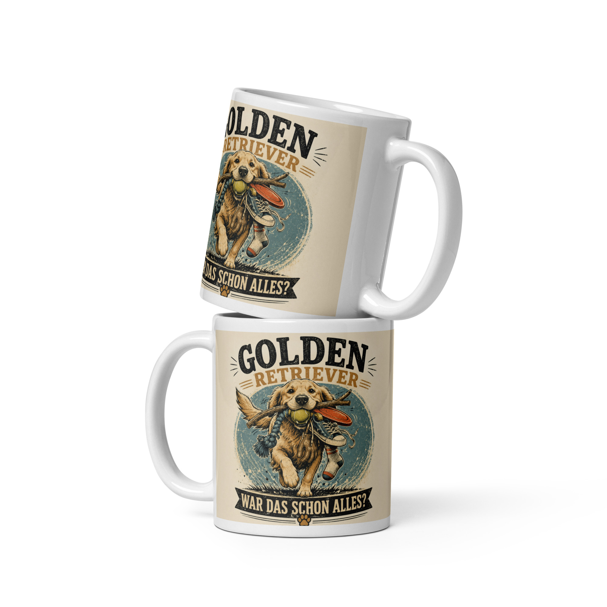 Lustige Golden-Retriever-Tasse "War das schon alles?" - Geschenk für Golden-Retrieverfans & Hundemenschen