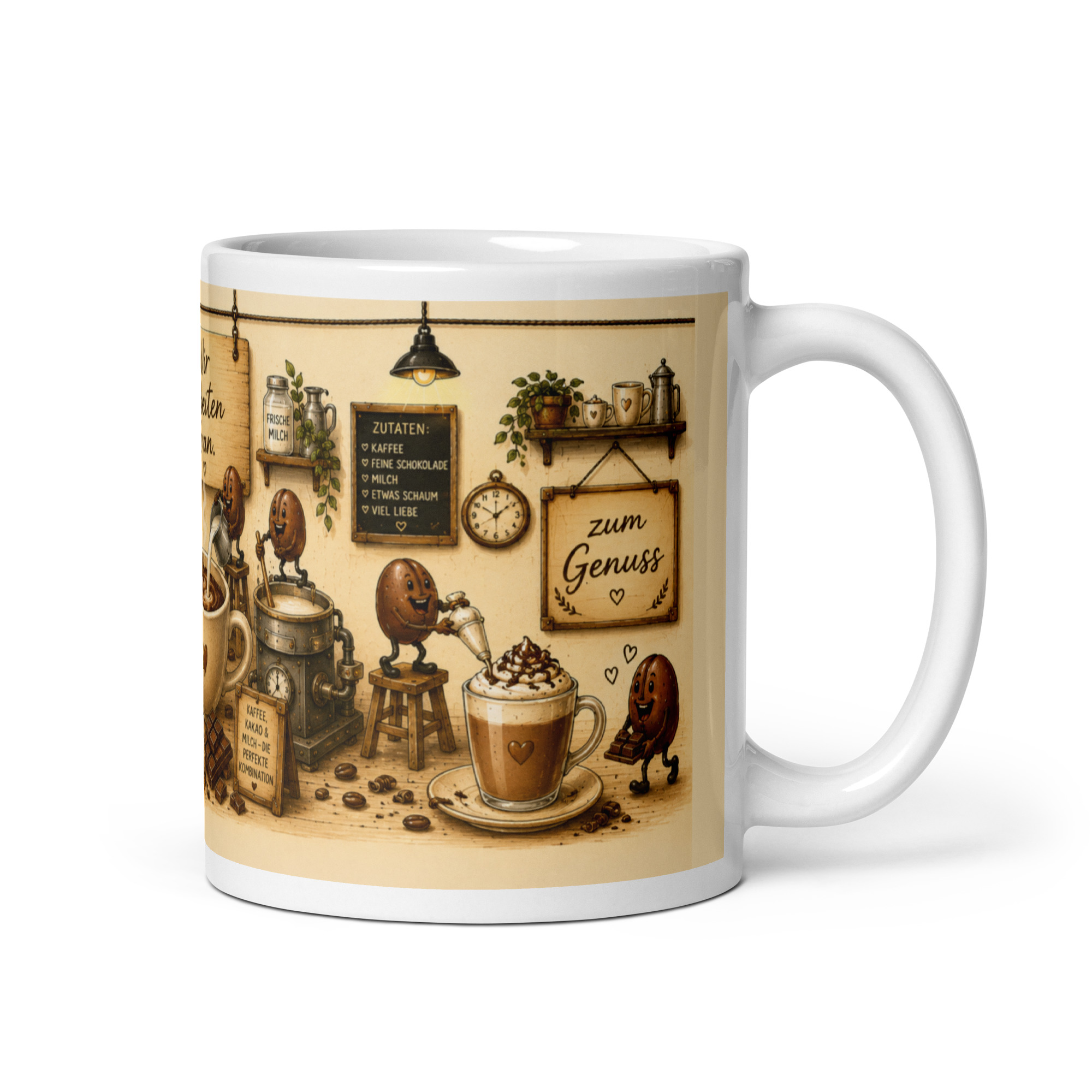 Kaffeetasse „Mocha – Wir arbeiten dran!“ – Panoramatasse mit Geschichte