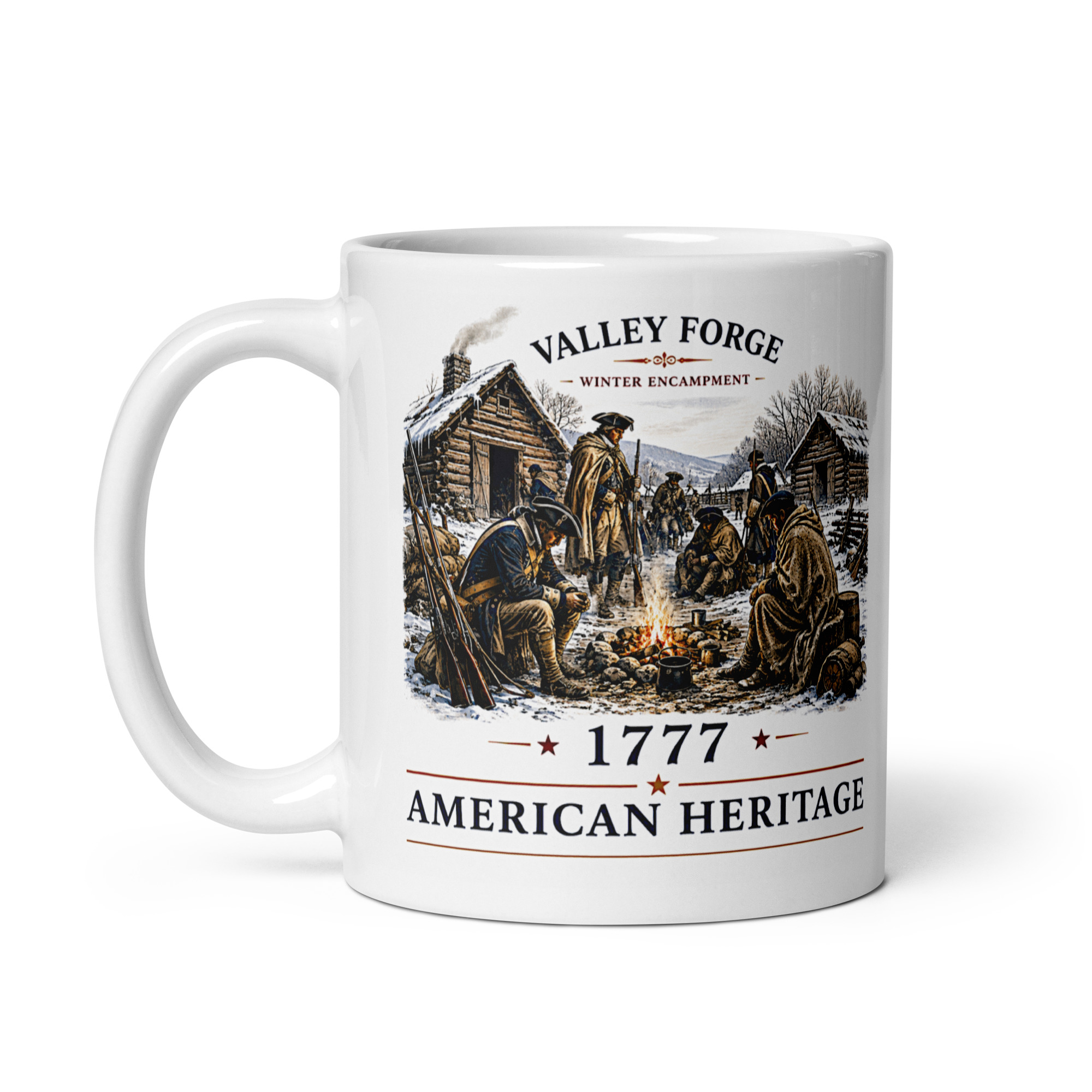 Kaffeetasse „American Heritage – Valley Forge 1777“ – Winterlager der Kontinentalarmee