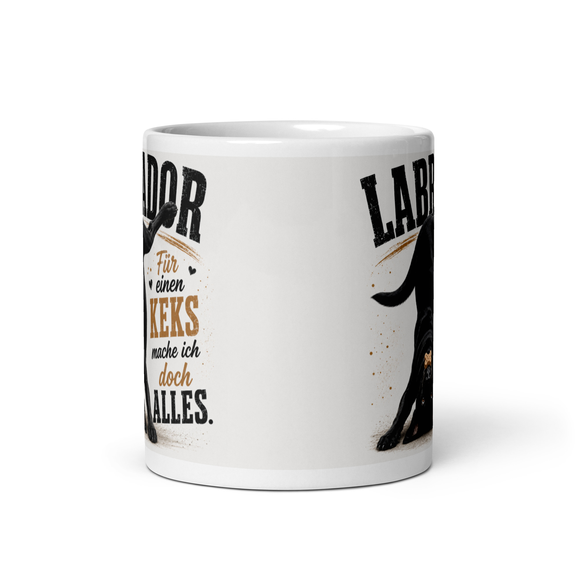 Lustige Labrador Tasse "Für einen Keks mache ich doch alles" - Geschenk für Labradorfans & Hundemenschen