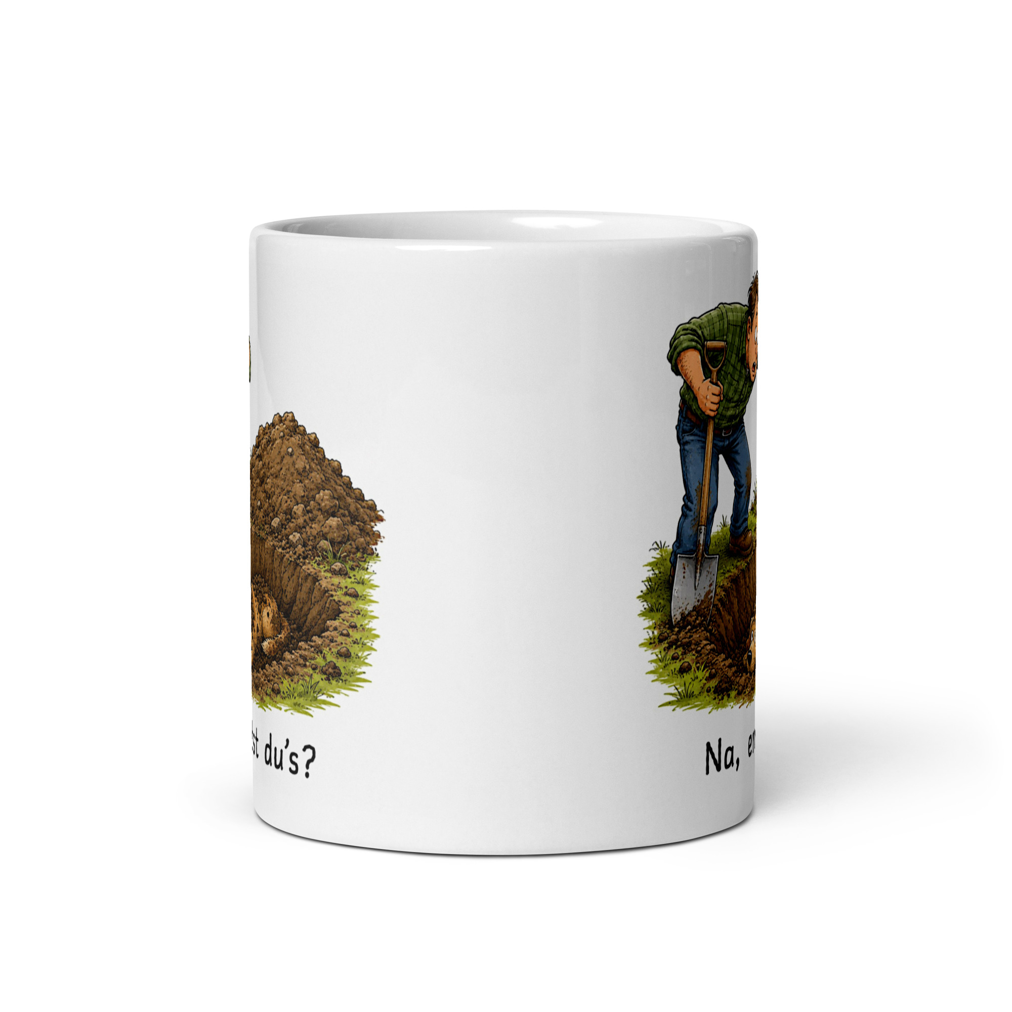Kaffeetasse „Na, errätst du’s? – Da liegt also der Hund begraben“