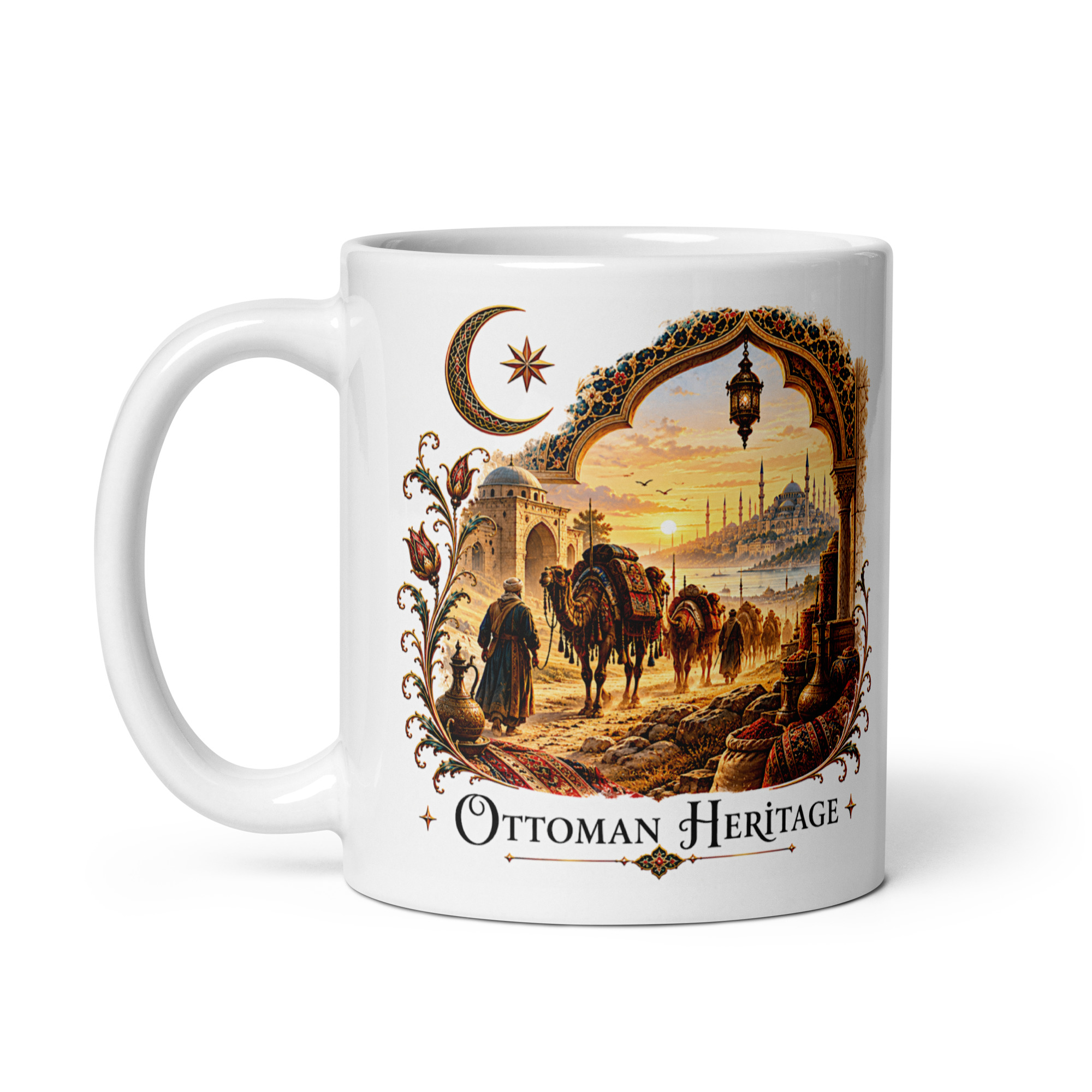 Kaffeetasse „Ottoman Heritage – Karawane am Bosporus“ – Historisch inspiriertes Motiv