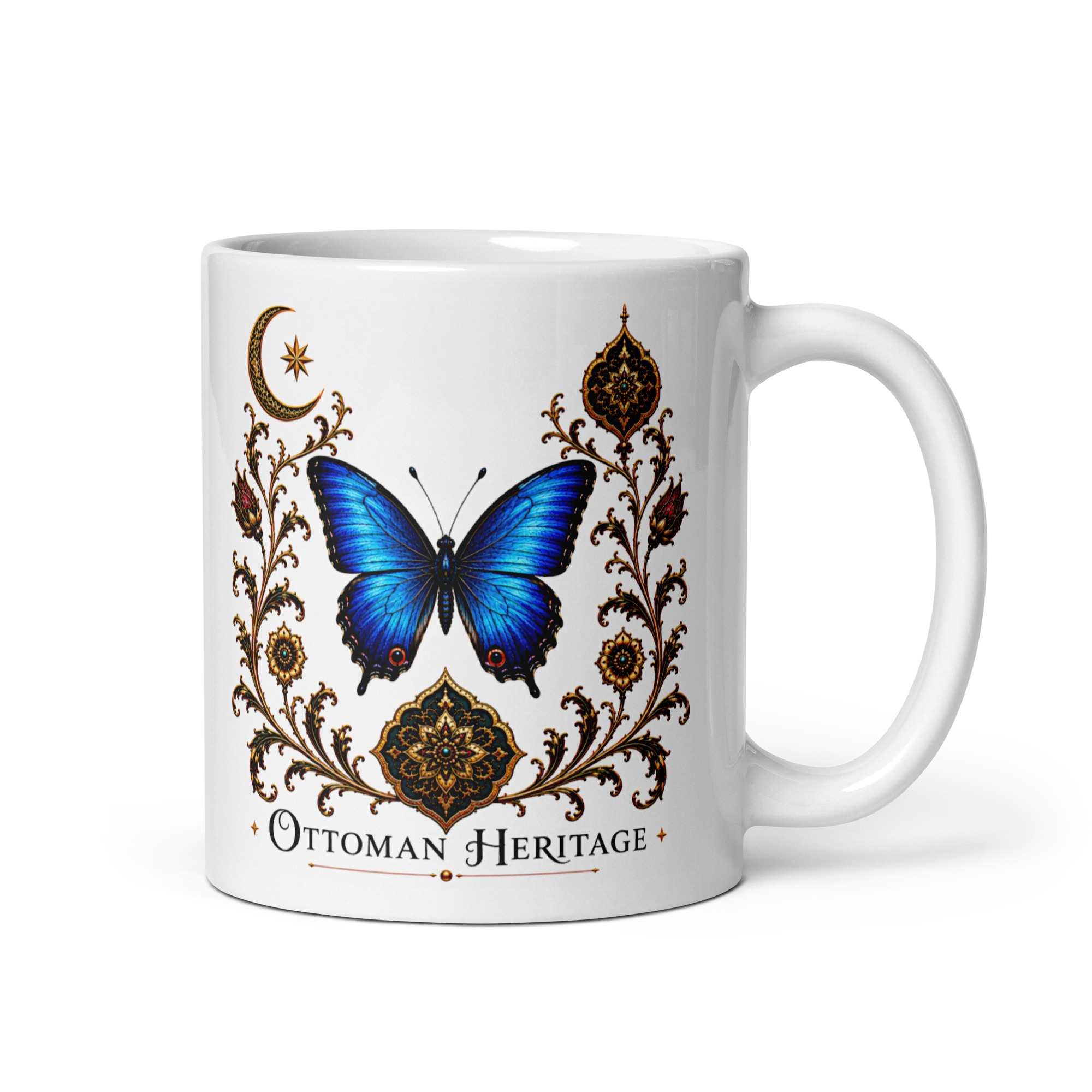 Kaffeetasse „Ottoman Heritage – Blauer Schmetterling“