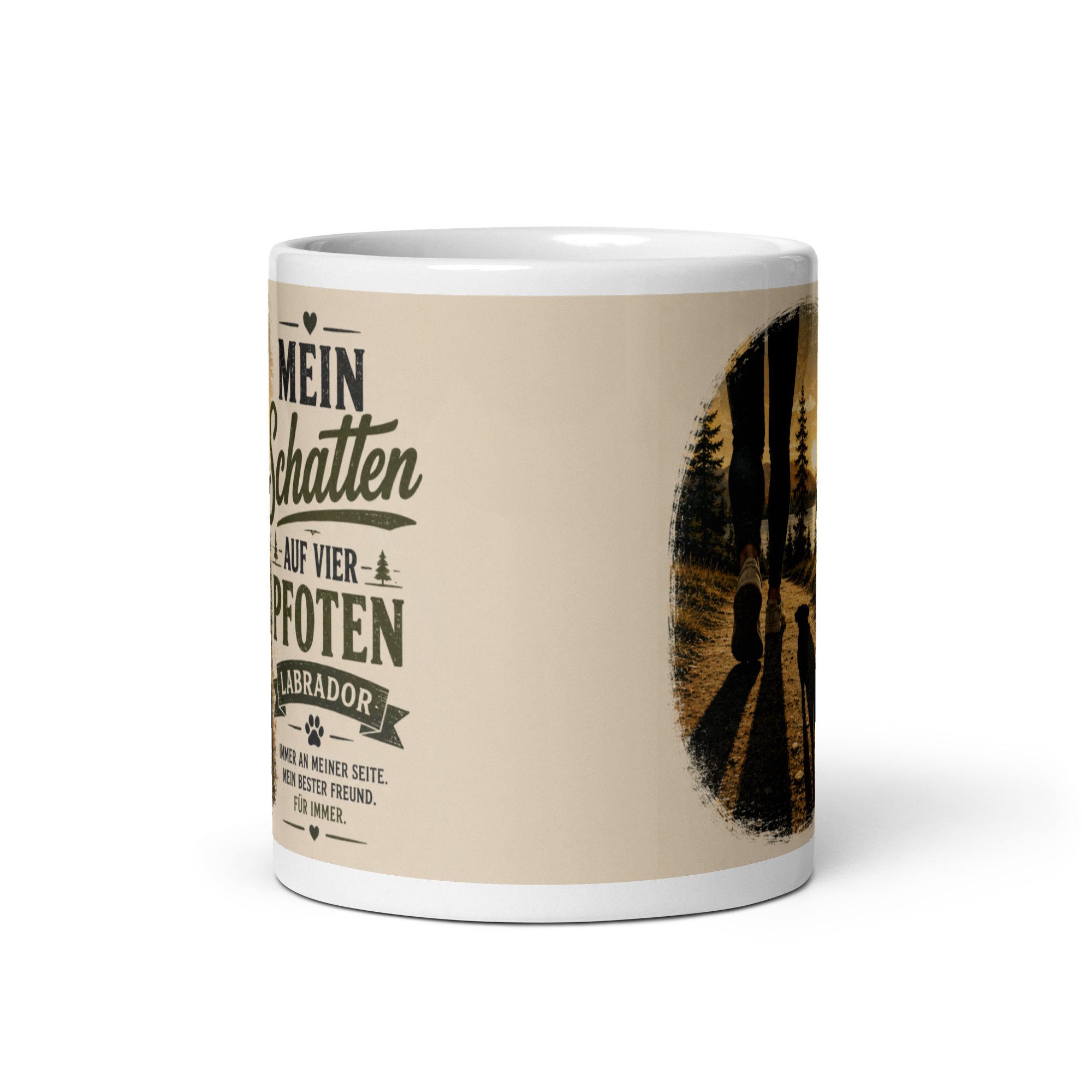 Labrador Tasse "Mein Schatten auf vier Pfoten" - Geschenk für Labradorfans & Hundemenschen