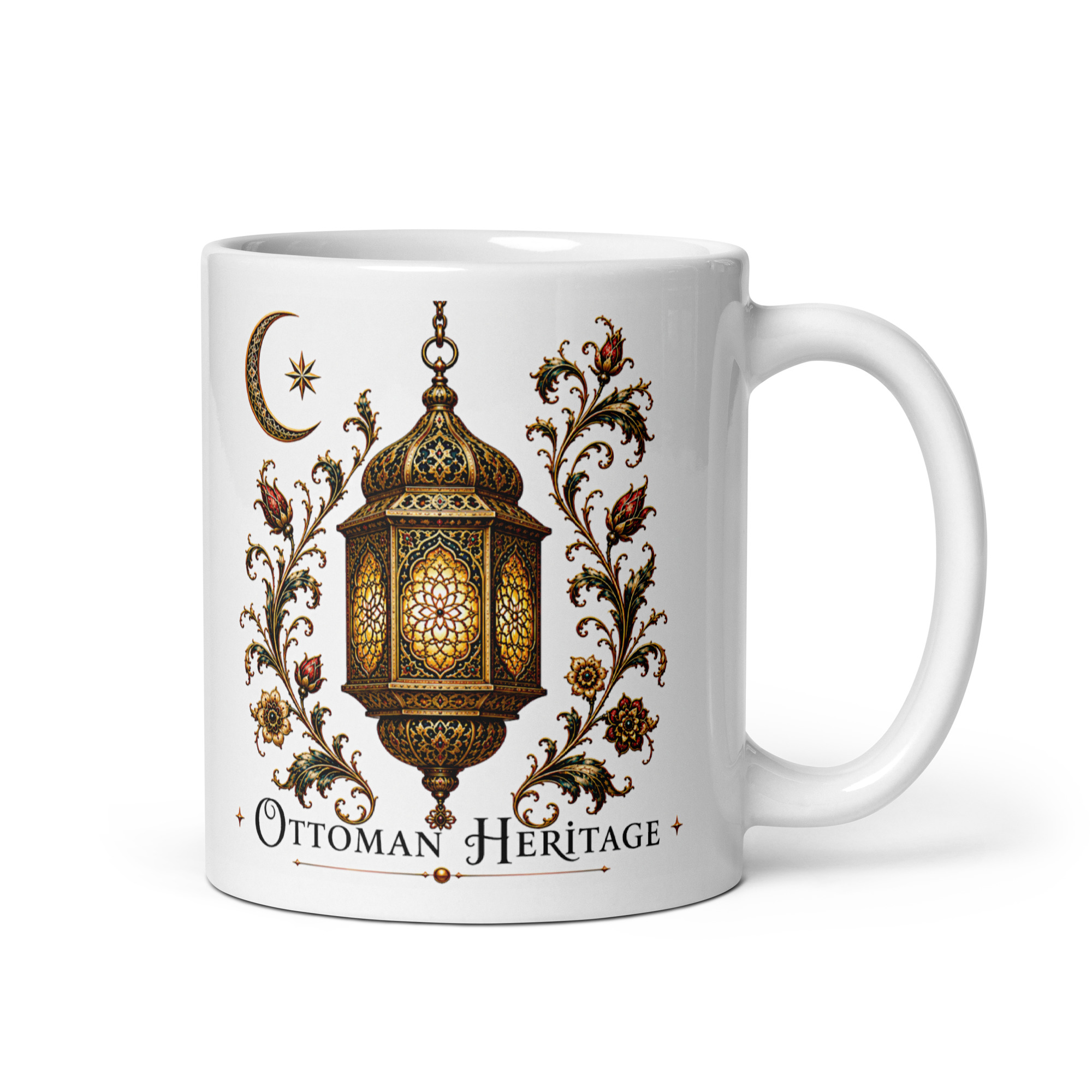 Kaffeetasse „Ottoman Heritage – Osmanische Laterne“ – Prachtvolles Kunstmotiv mit orientalischer Ornamentik