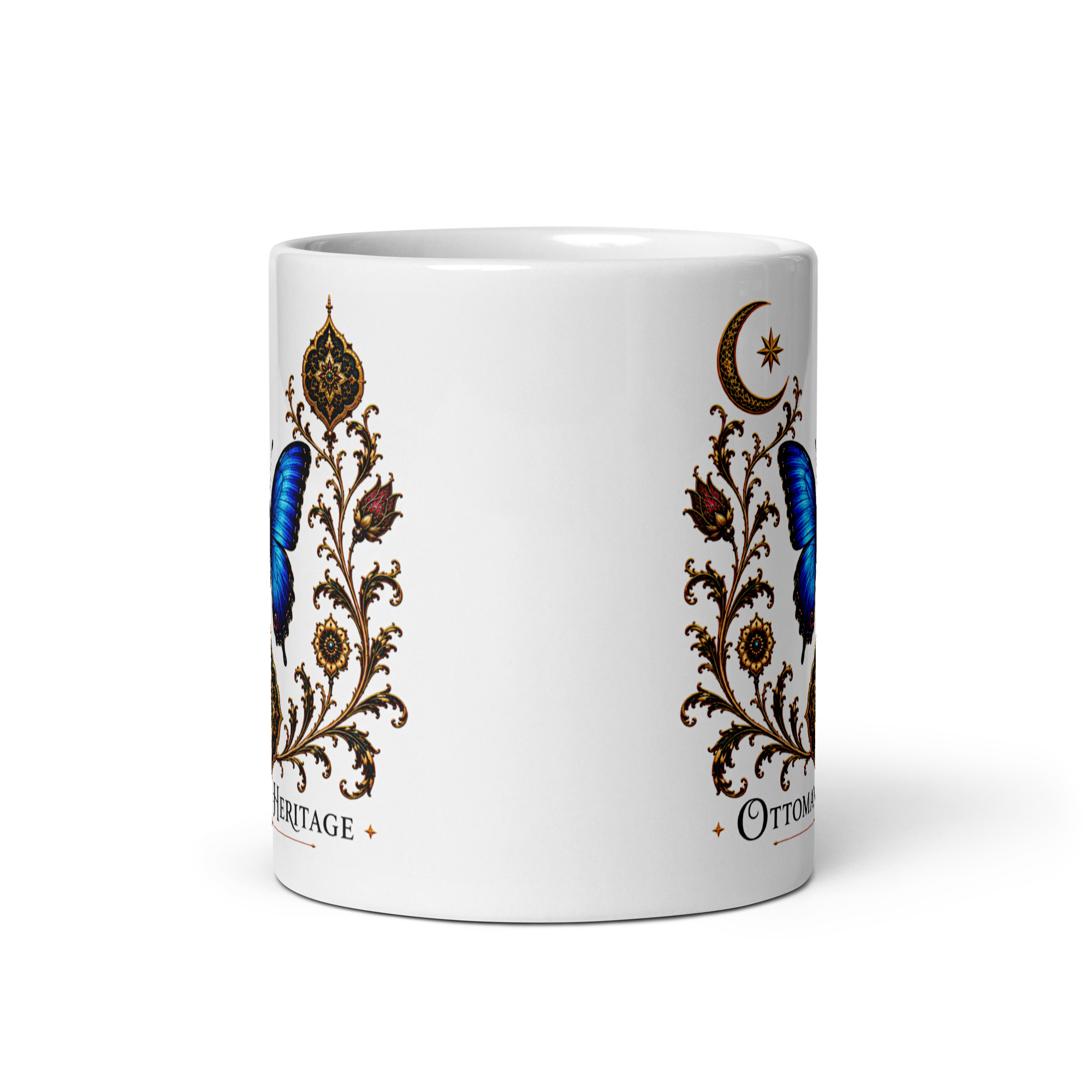 Kaffeetasse „Ottoman Heritage – Blauer Schmetterling“