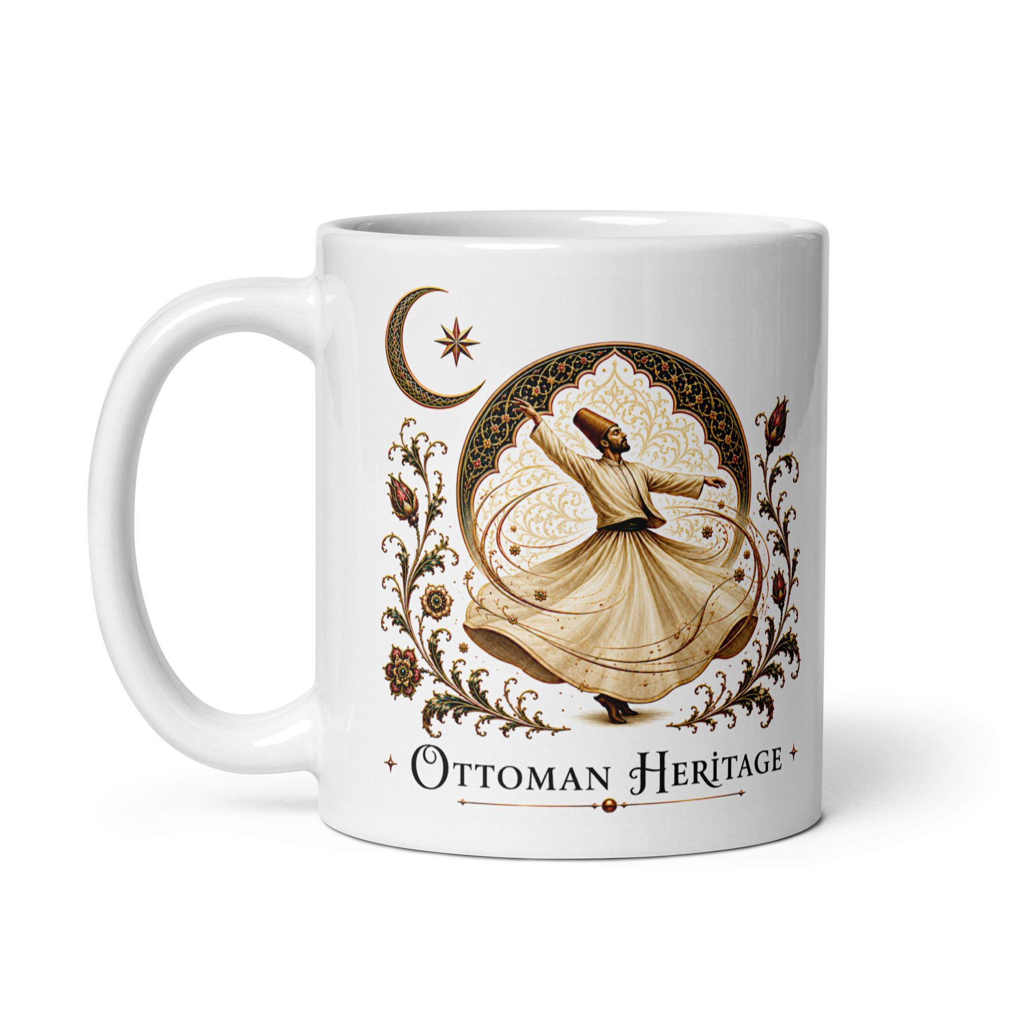 Kaffeetasse „Ottoman Heritage – Tanzender Derwisch“ – Osmanisch inspiriertes Kunstmotiv